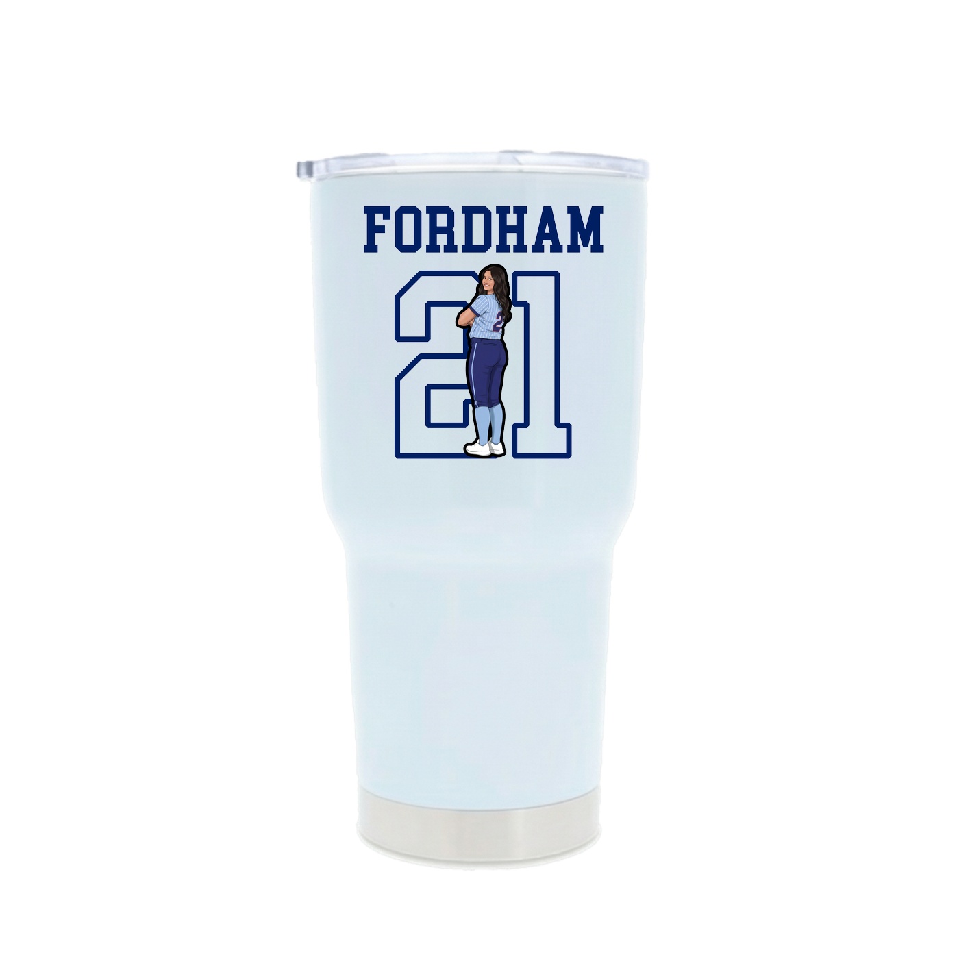 30oz Stainless Steel Tumbler — Shirsey in White