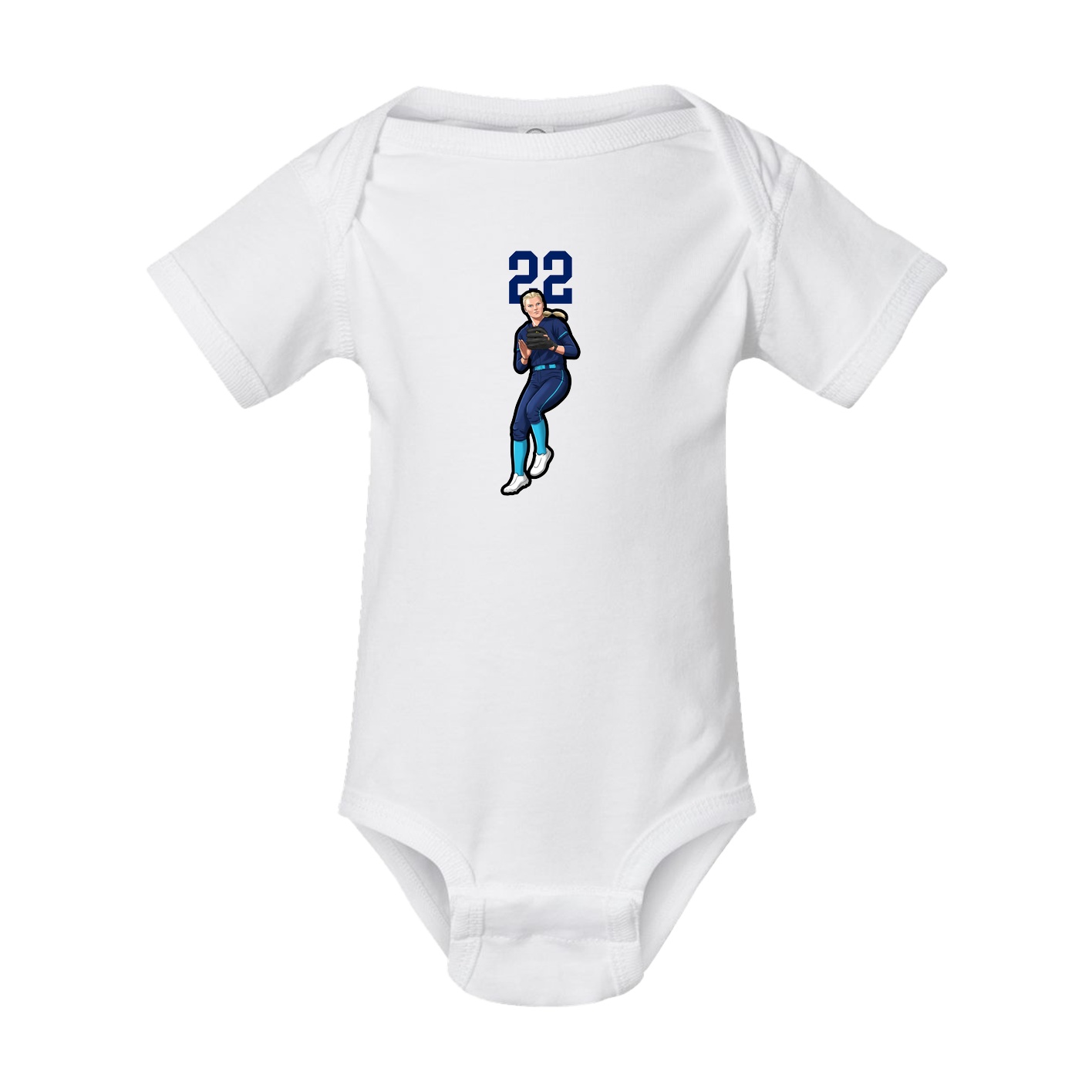 Baby Onesie — Number Top in White