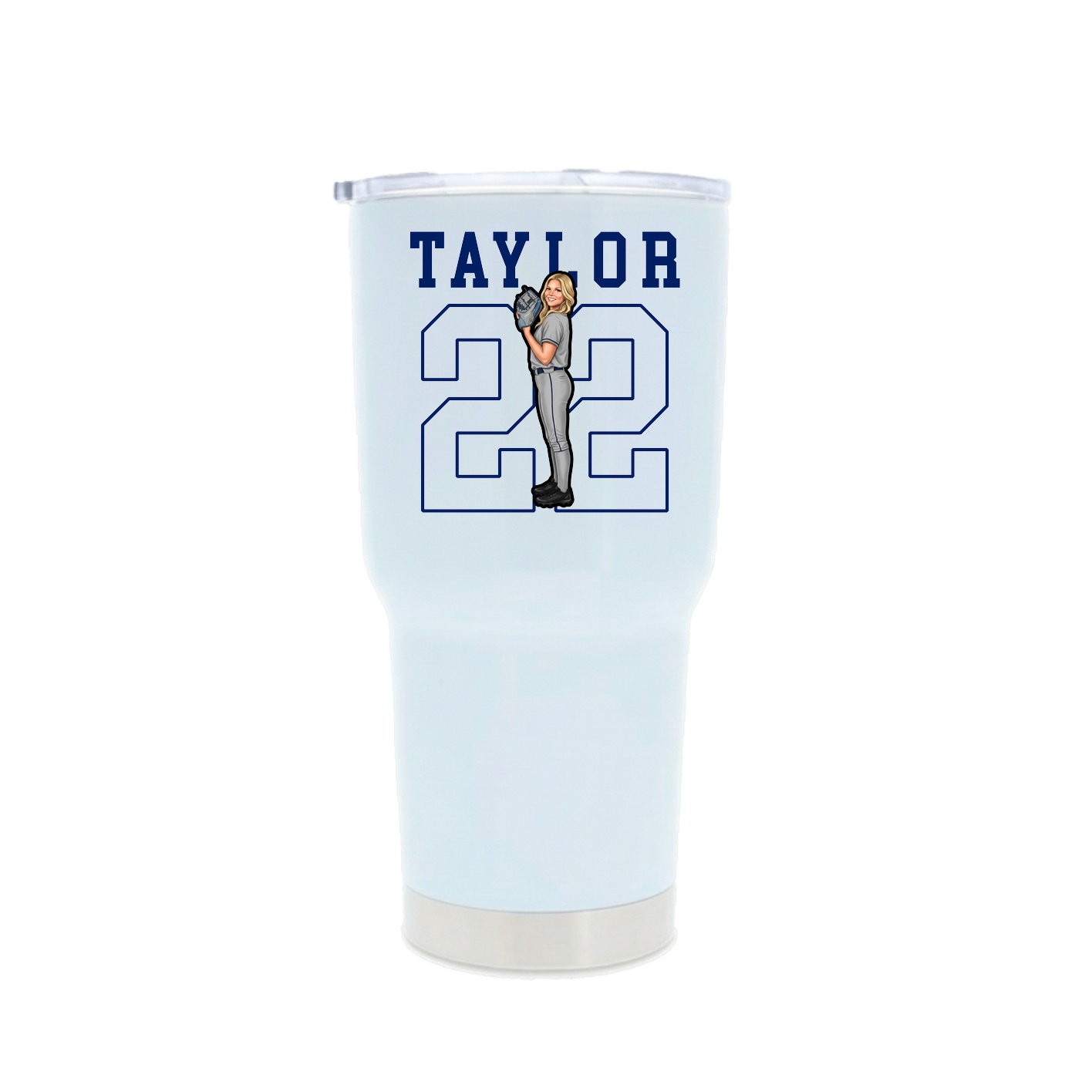 30oz Stainless Steel Tumbler — Shirsey in White