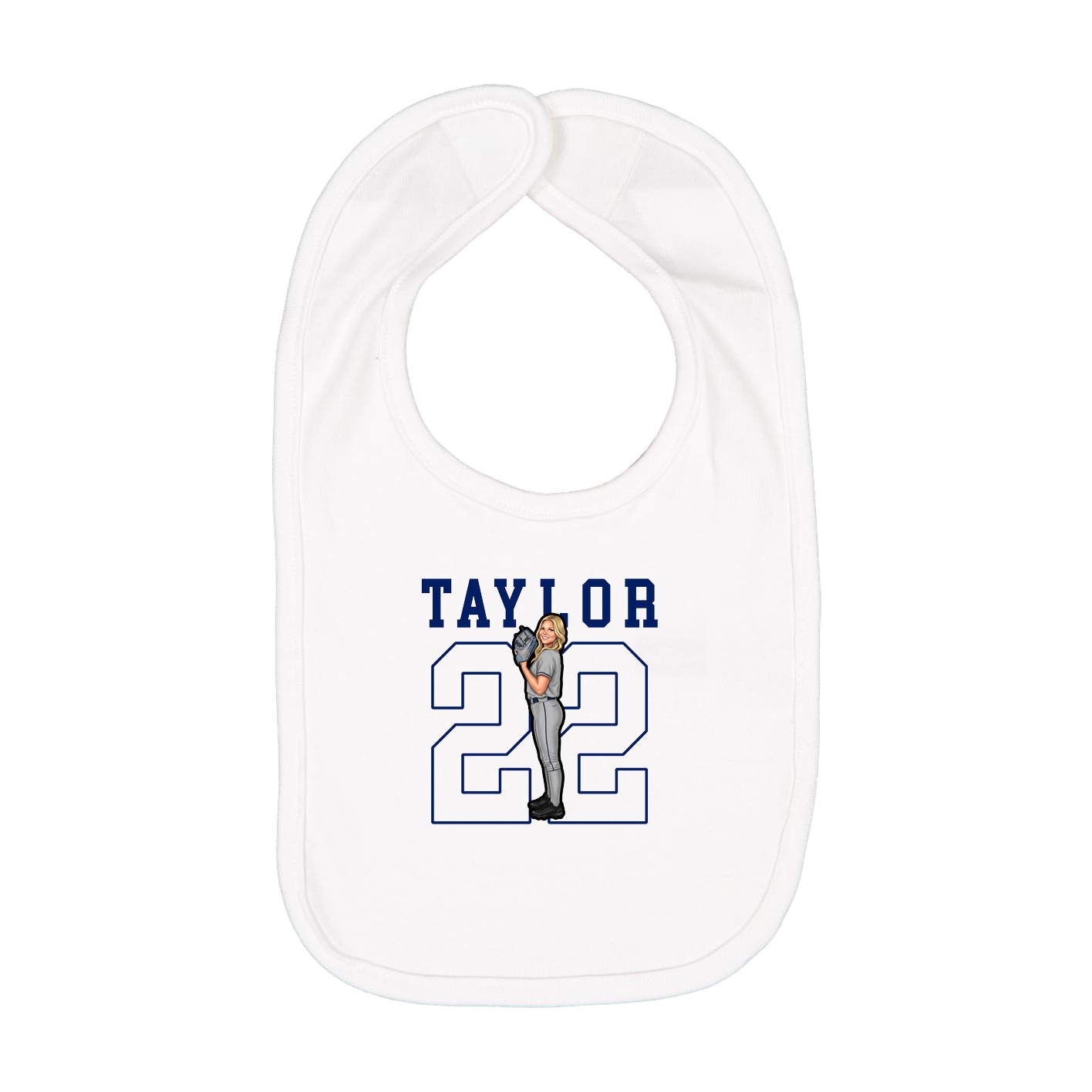 Infant Bib — Shirsey in White