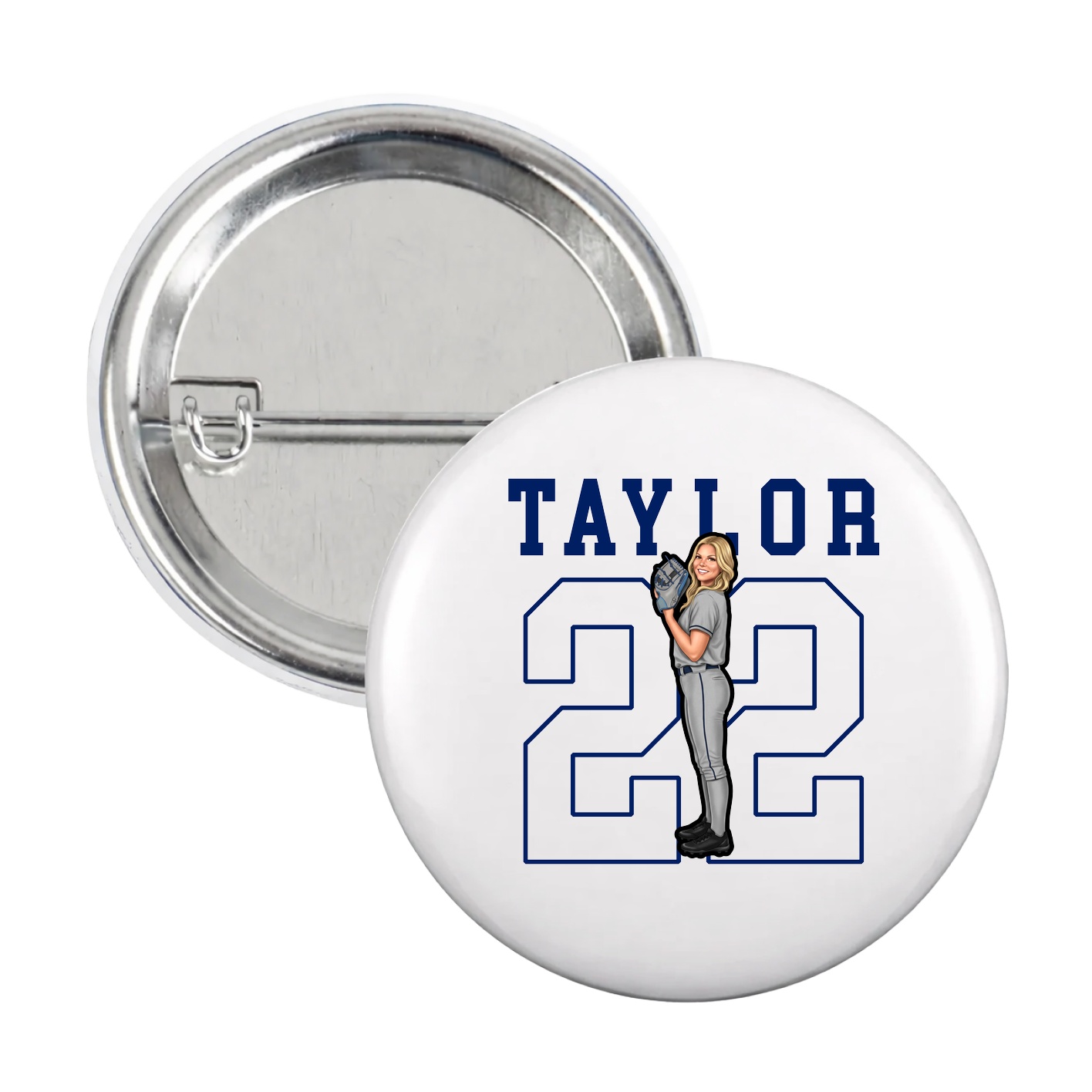 Game Day Button — Shirsey in White