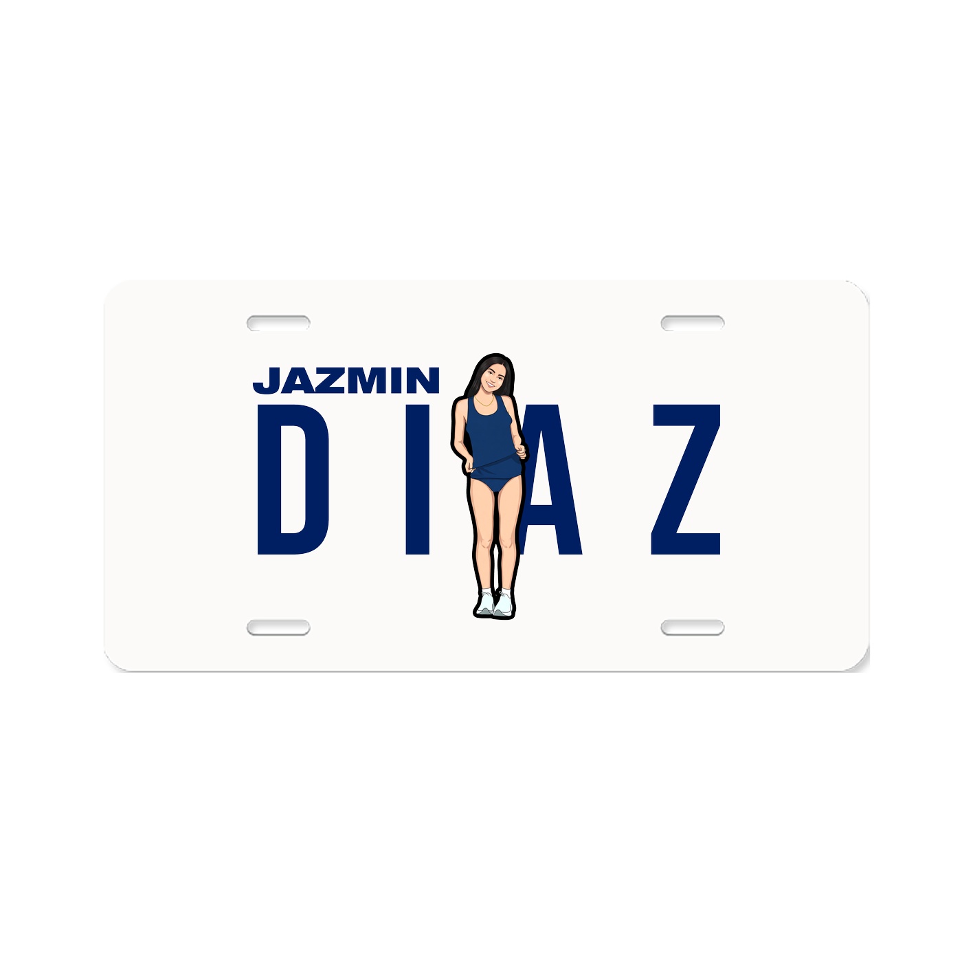 License Plate — Player Name in Classic