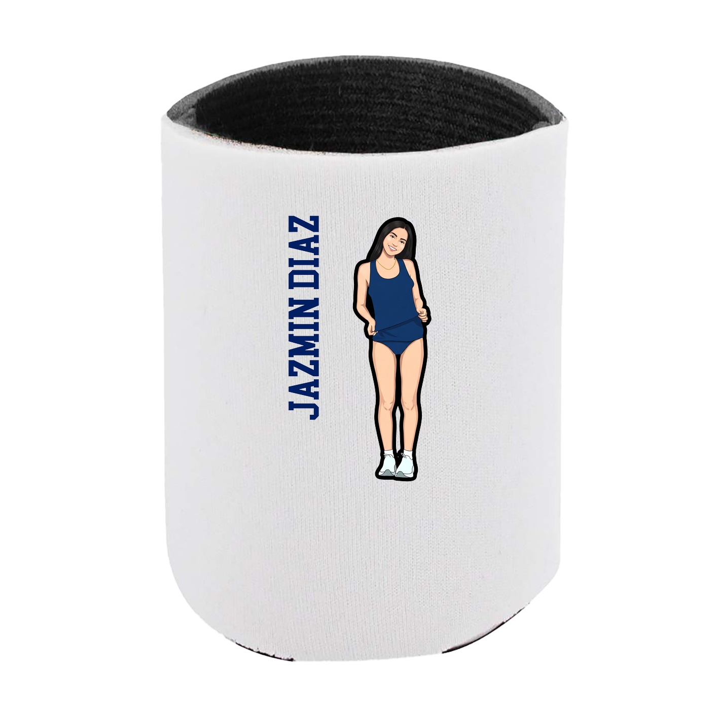 Can Holder — Name Vertical in White