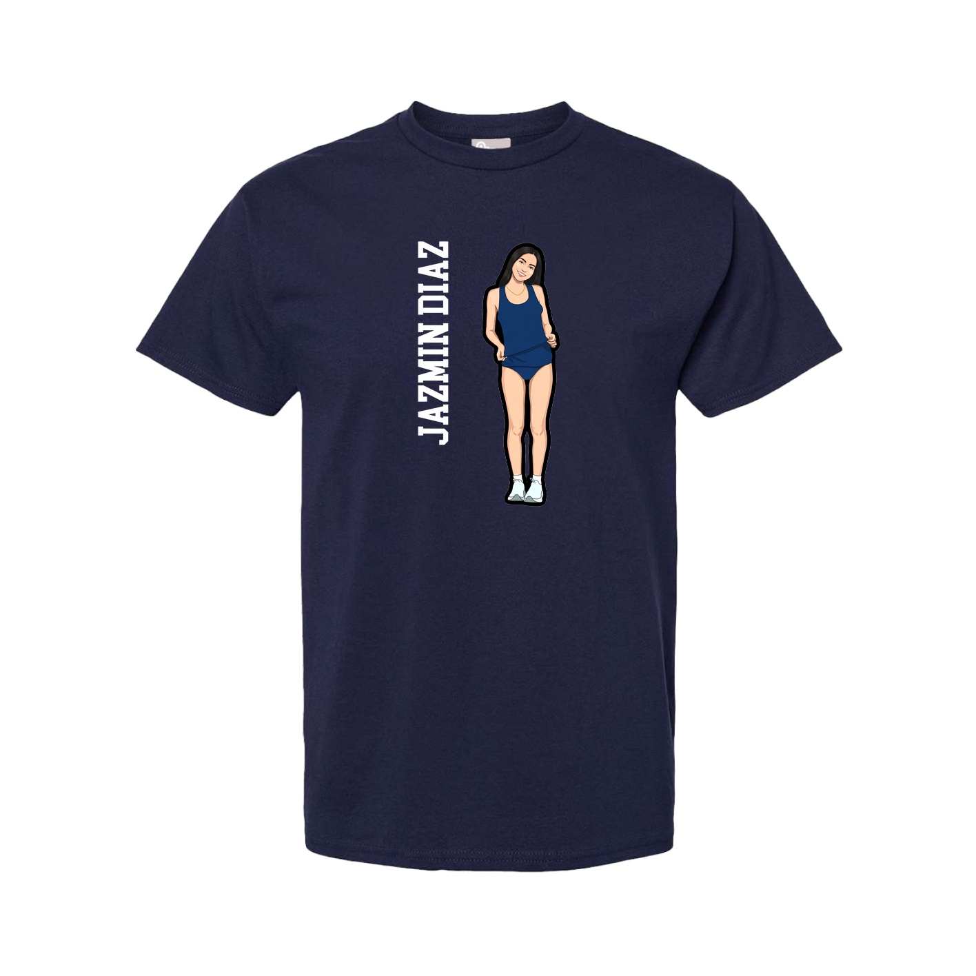 Youth Tee — Name Vertical in Navy