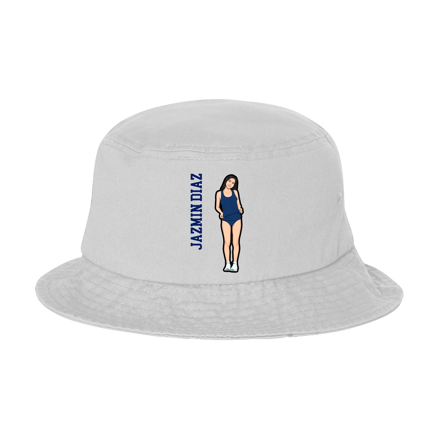 Bucket Cap — Name Vertical in White