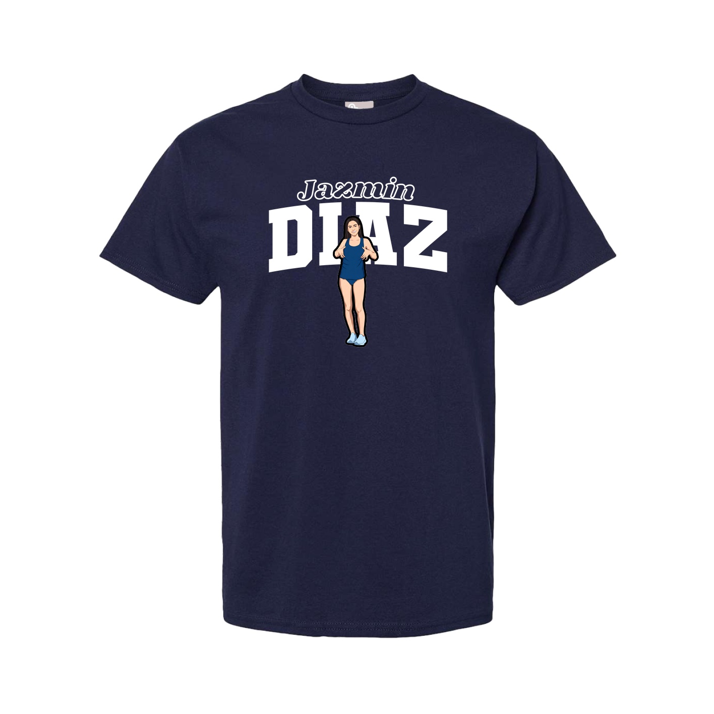 Youth Tee — Name Arch in Navy