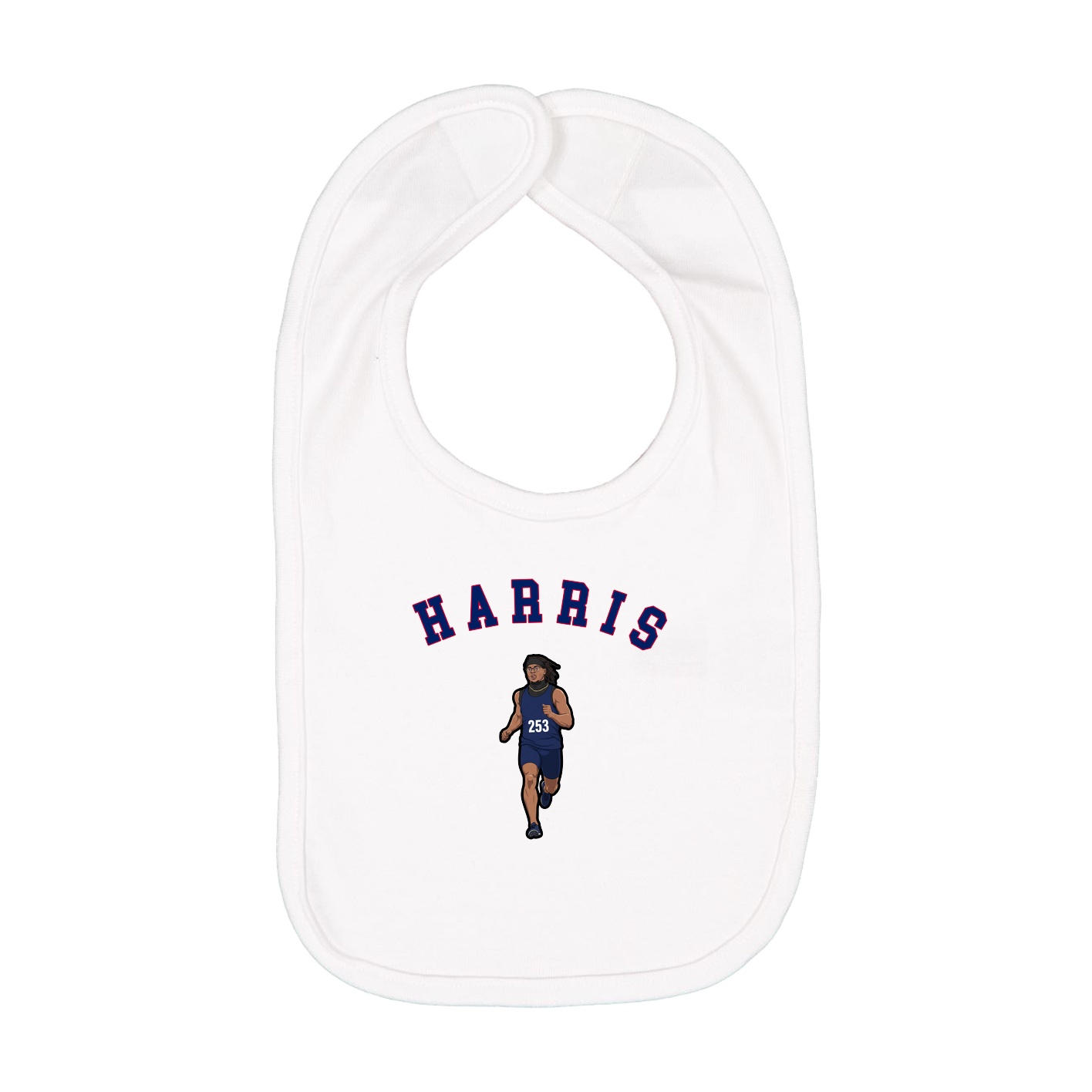 Infant Bib — Shirsey Arch in White