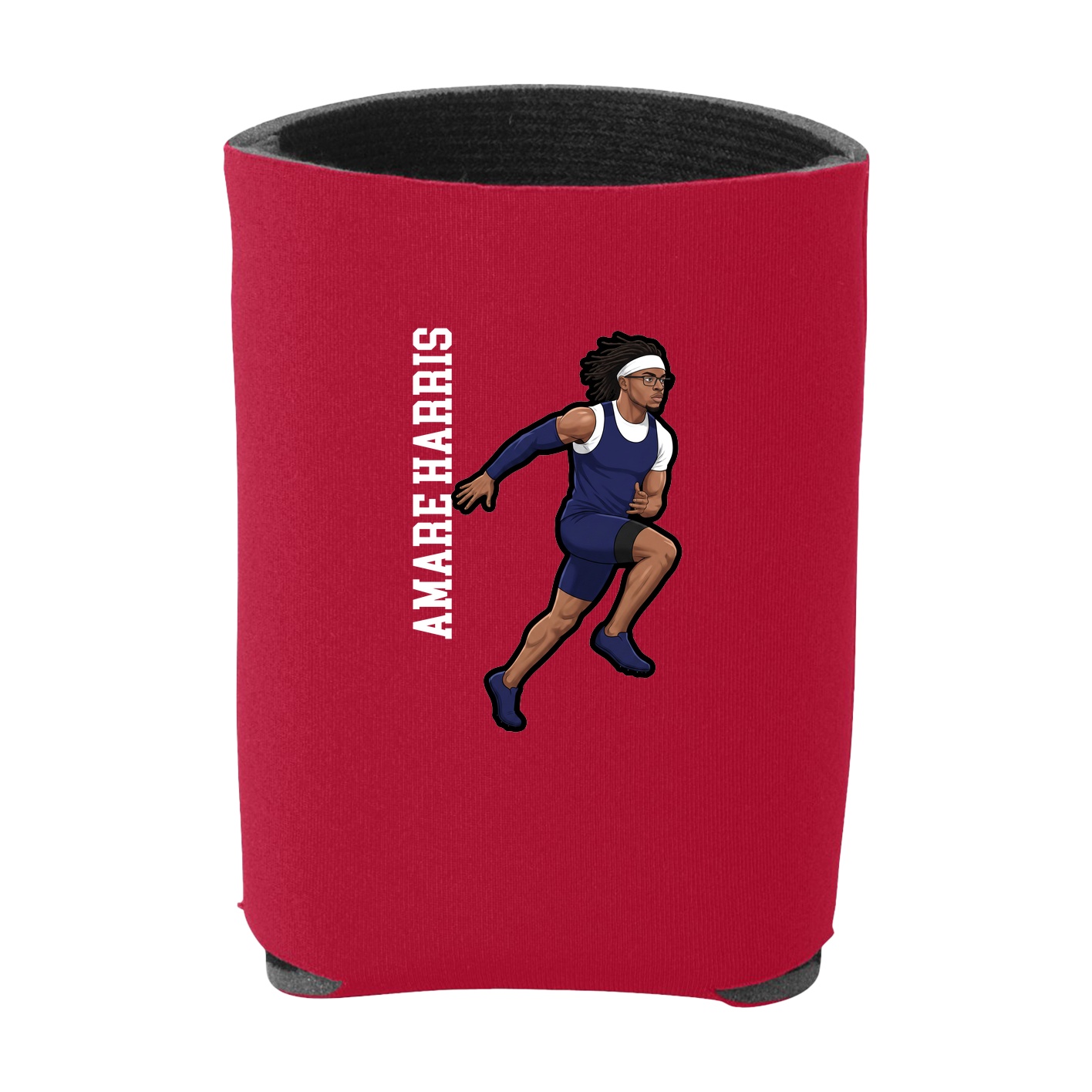 Can Holder — Name Vertical in Red
