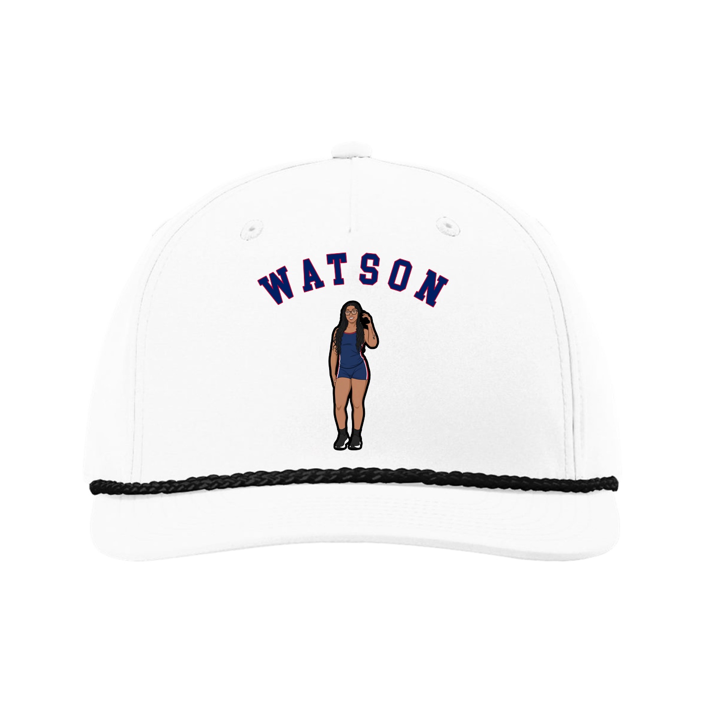 Five-Panel Classic Rope Cap — Shirsey Arch in White