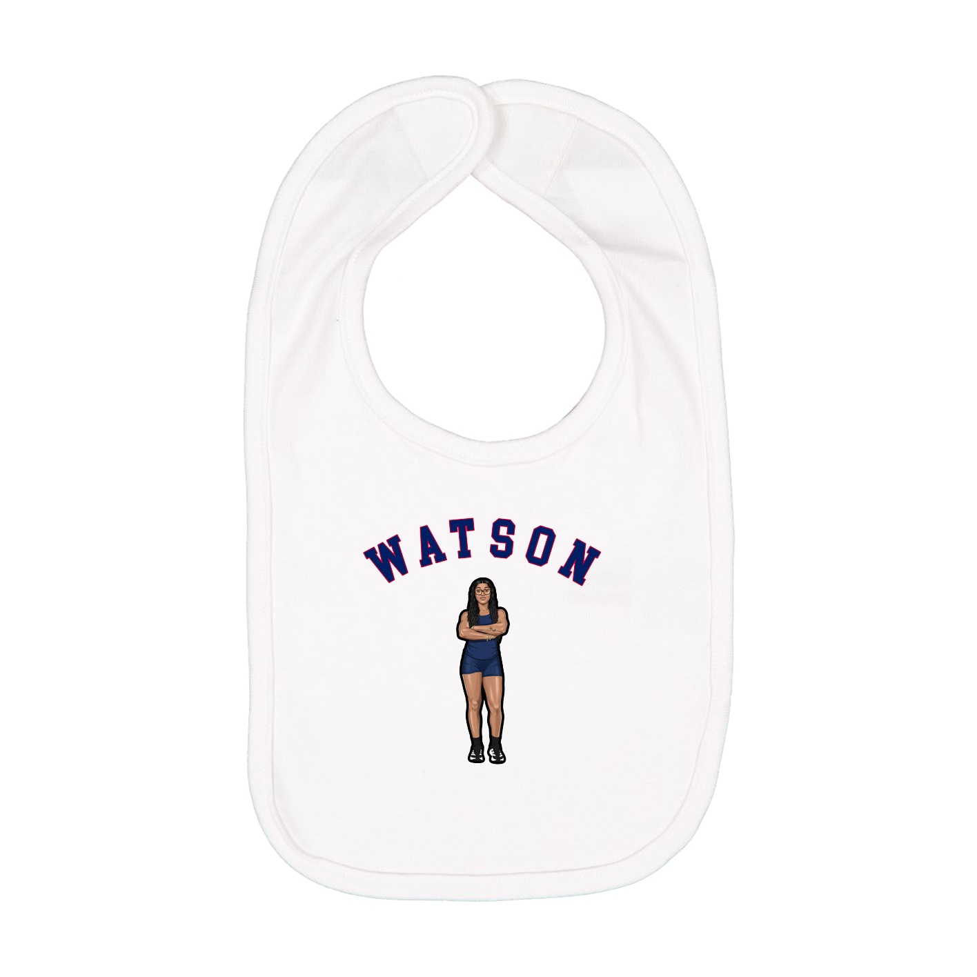 Infant Bib — Shirsey Arch in White