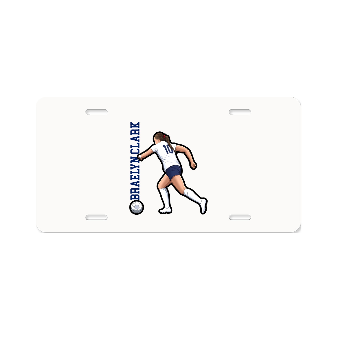 License Plate — Name Vertical in Classic