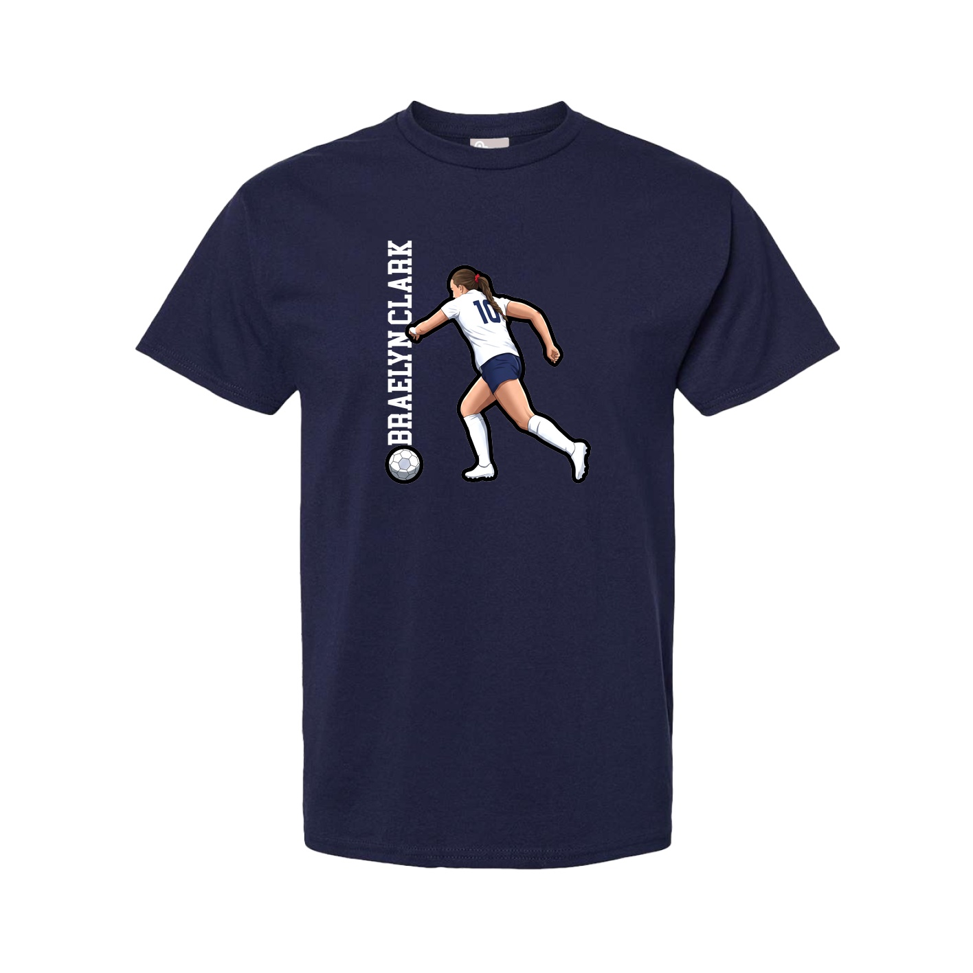 Tee — Name Vertical in Navy