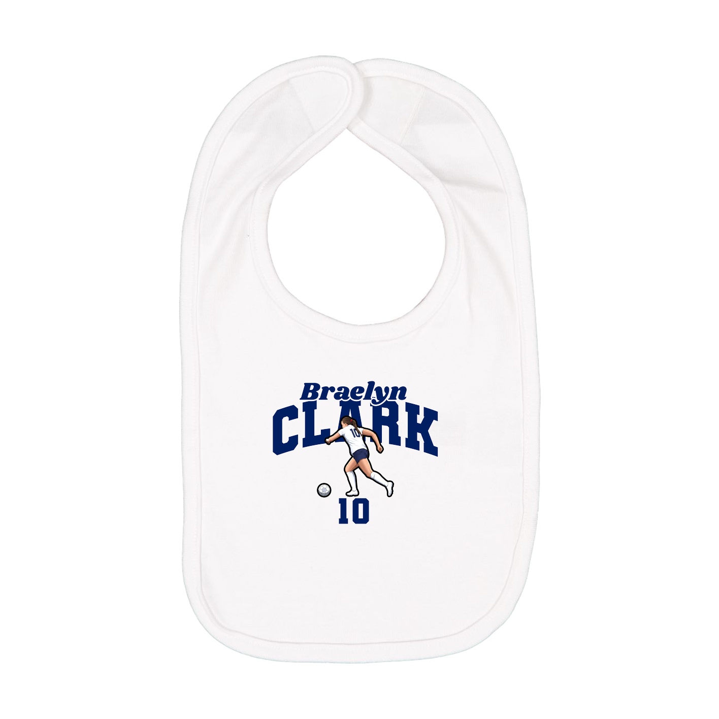 Infant Bib — Signature Arch in White