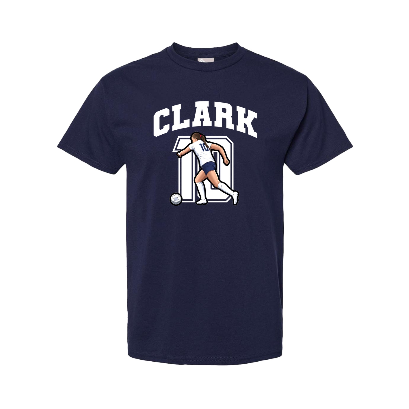 Youth Tee — Number in Navy
