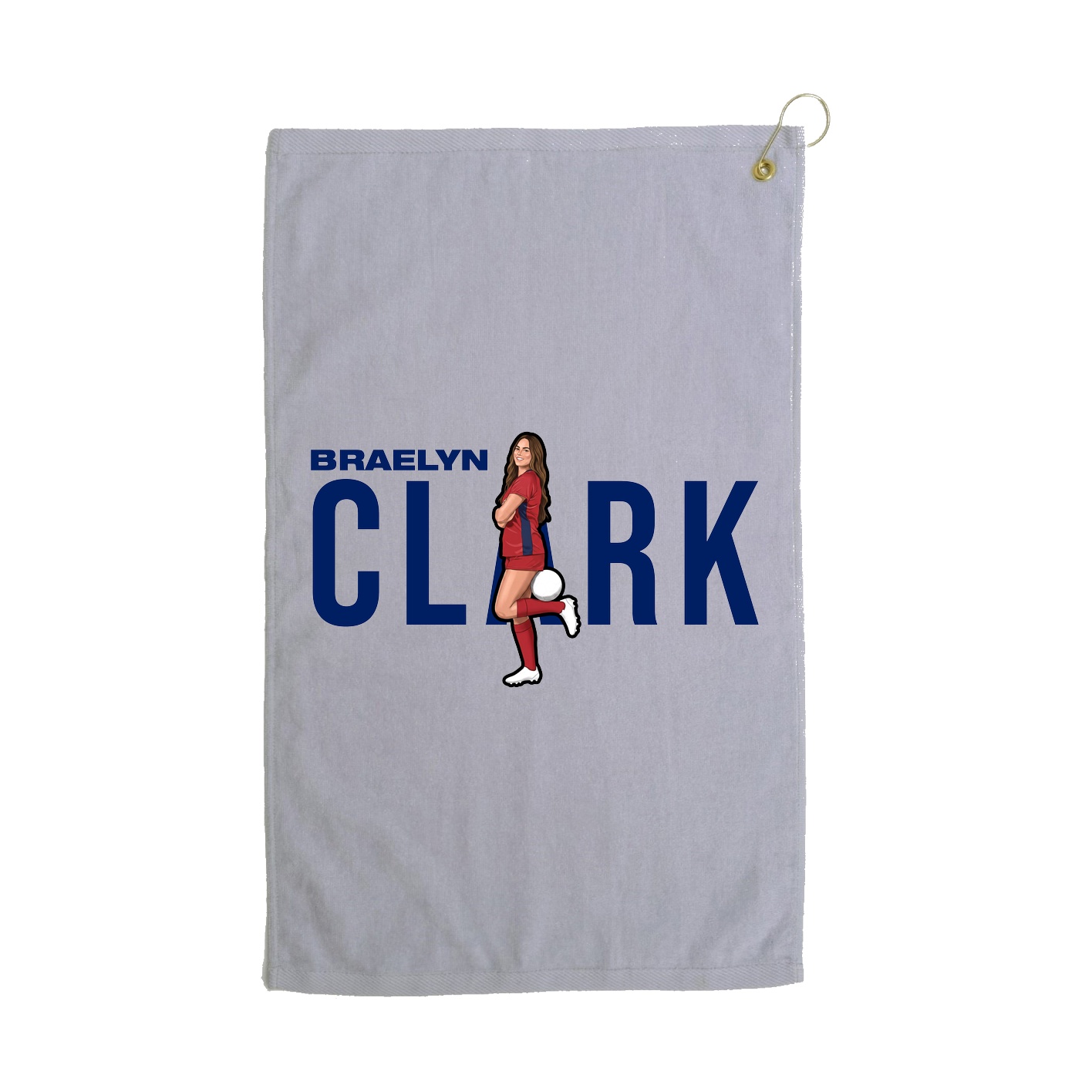 Golf Towel — Player Name in Grey