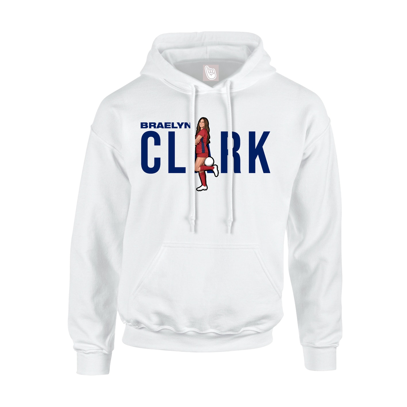 Youth Hoodie — Player Name in White