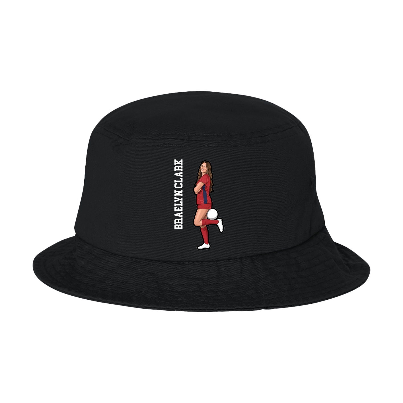Bucket Cap — Name Vertical in Black