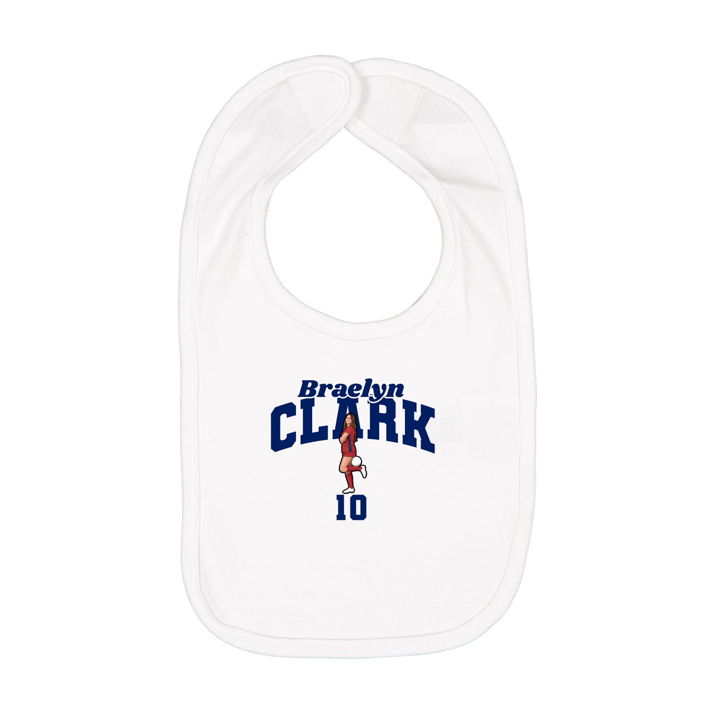 Infant Bib — Signature Arch in White