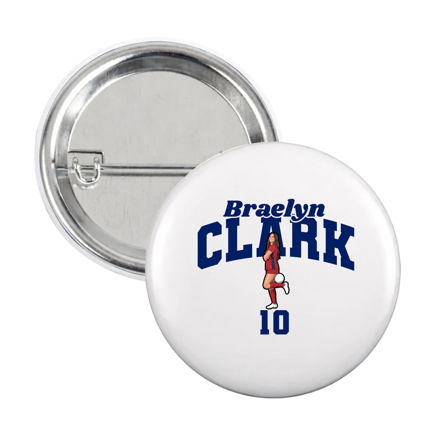 Game Day Button — Signature Arch in White