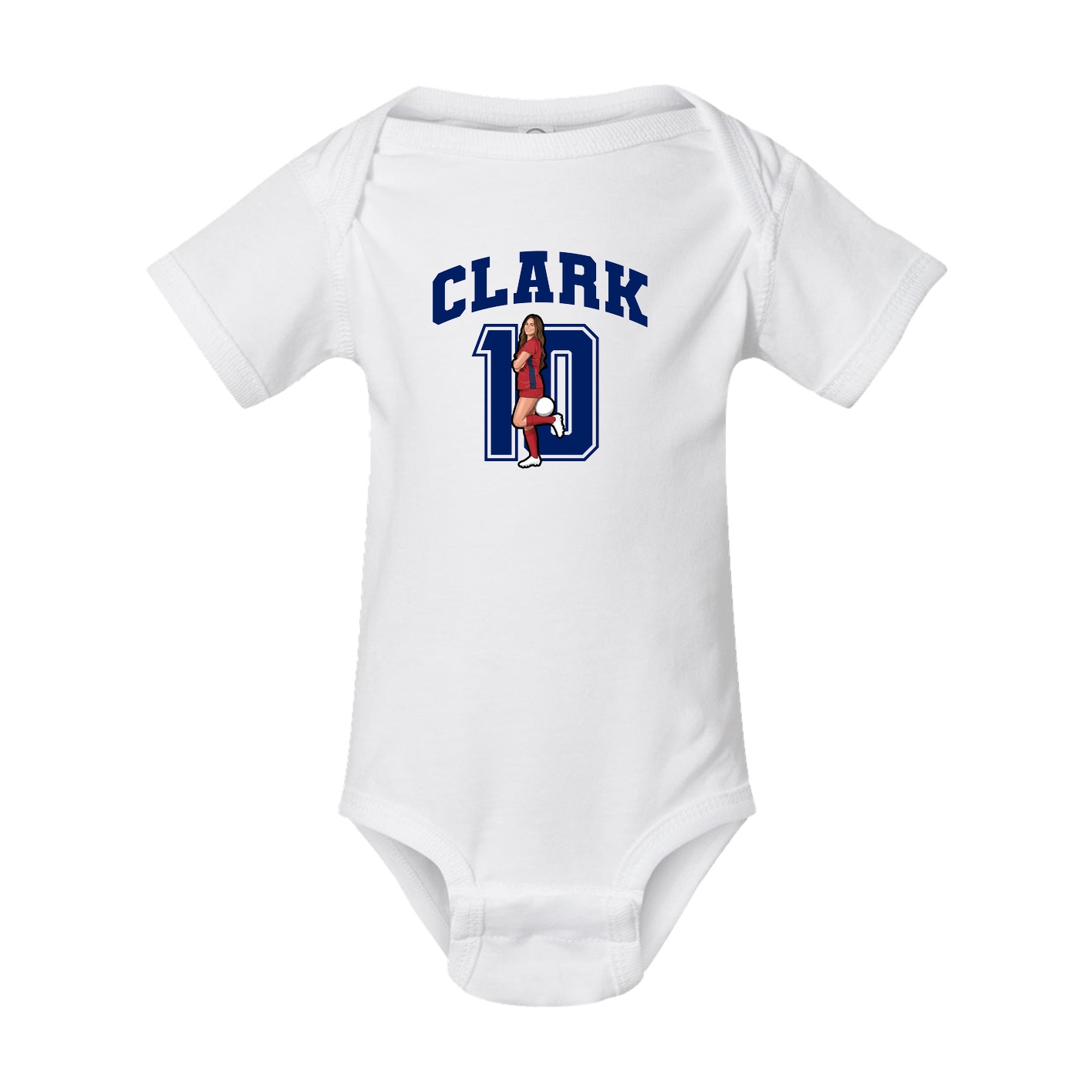 Baby Onesie — Number in White
