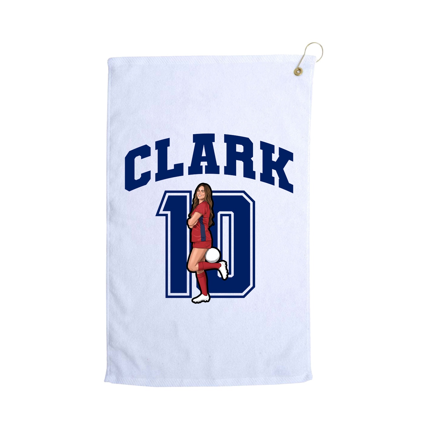Golf Towel — Number in White