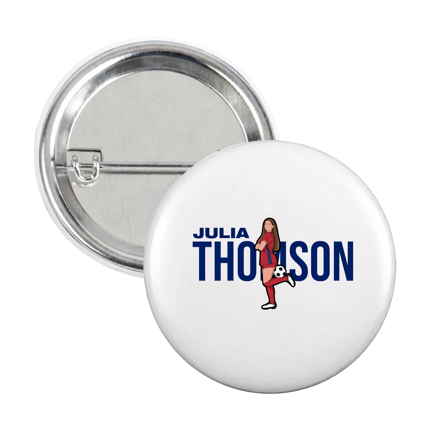 Game Day Button — Player Name in White