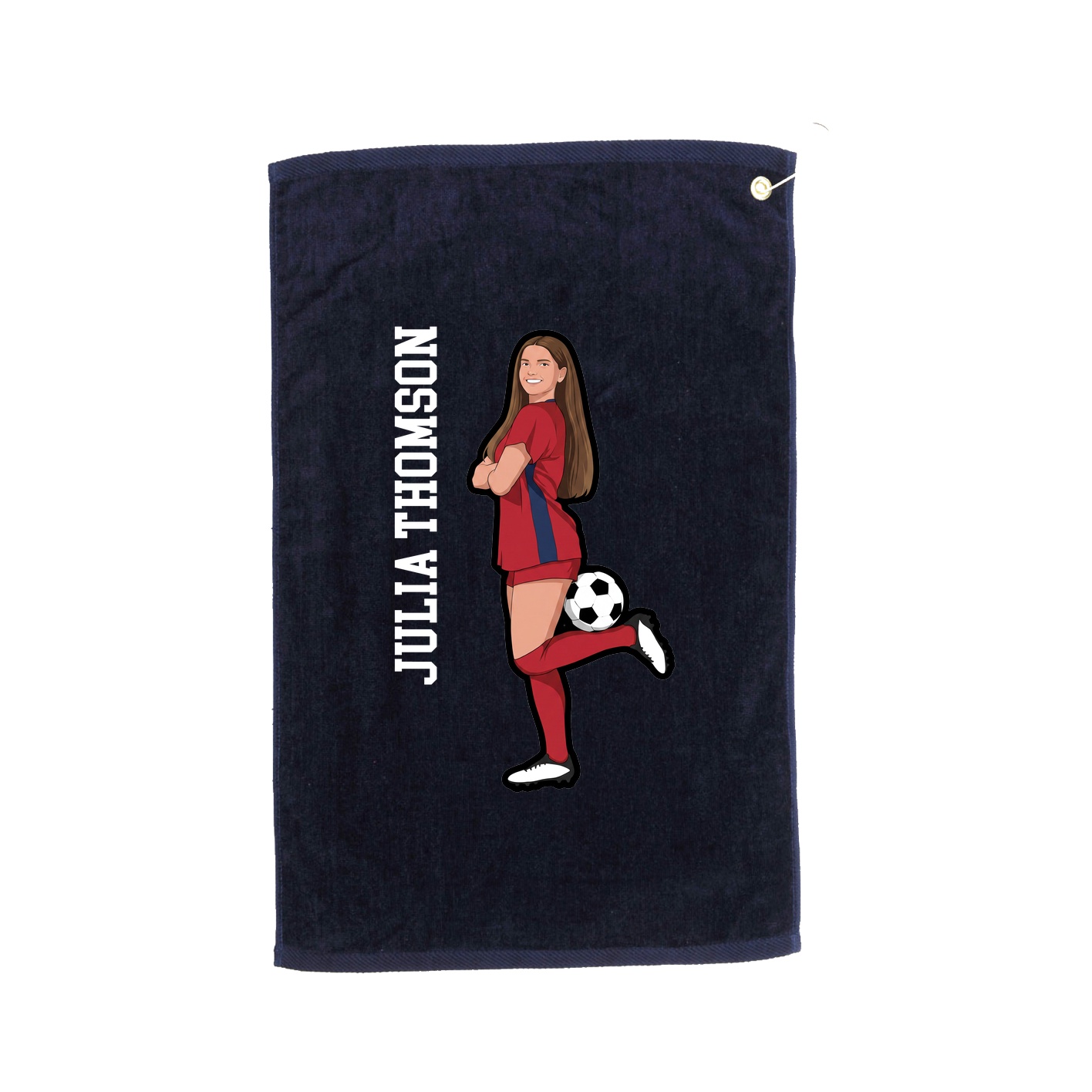 Golf Towel — Name Vertical in Navy