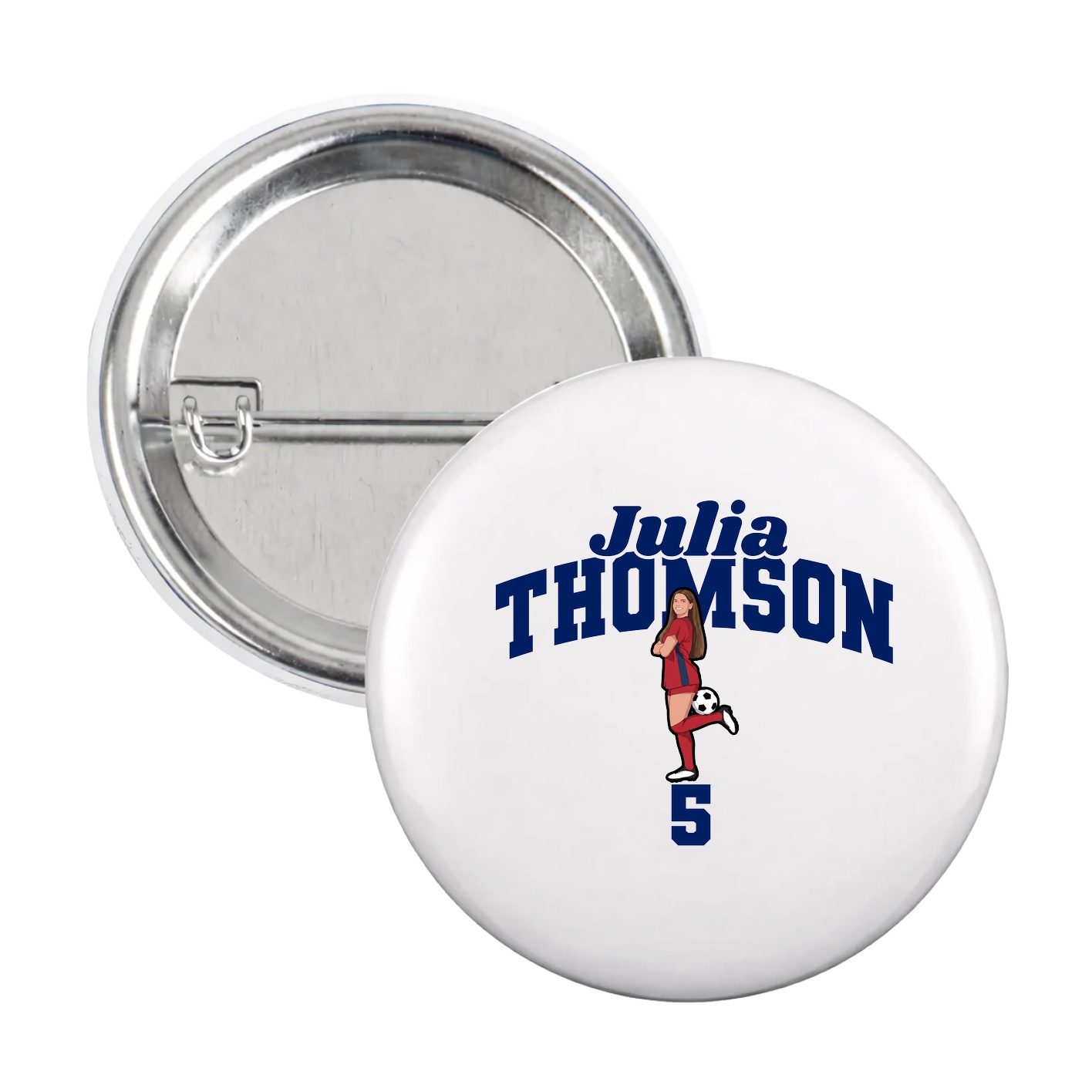Game Day Button — Signature Arch in White