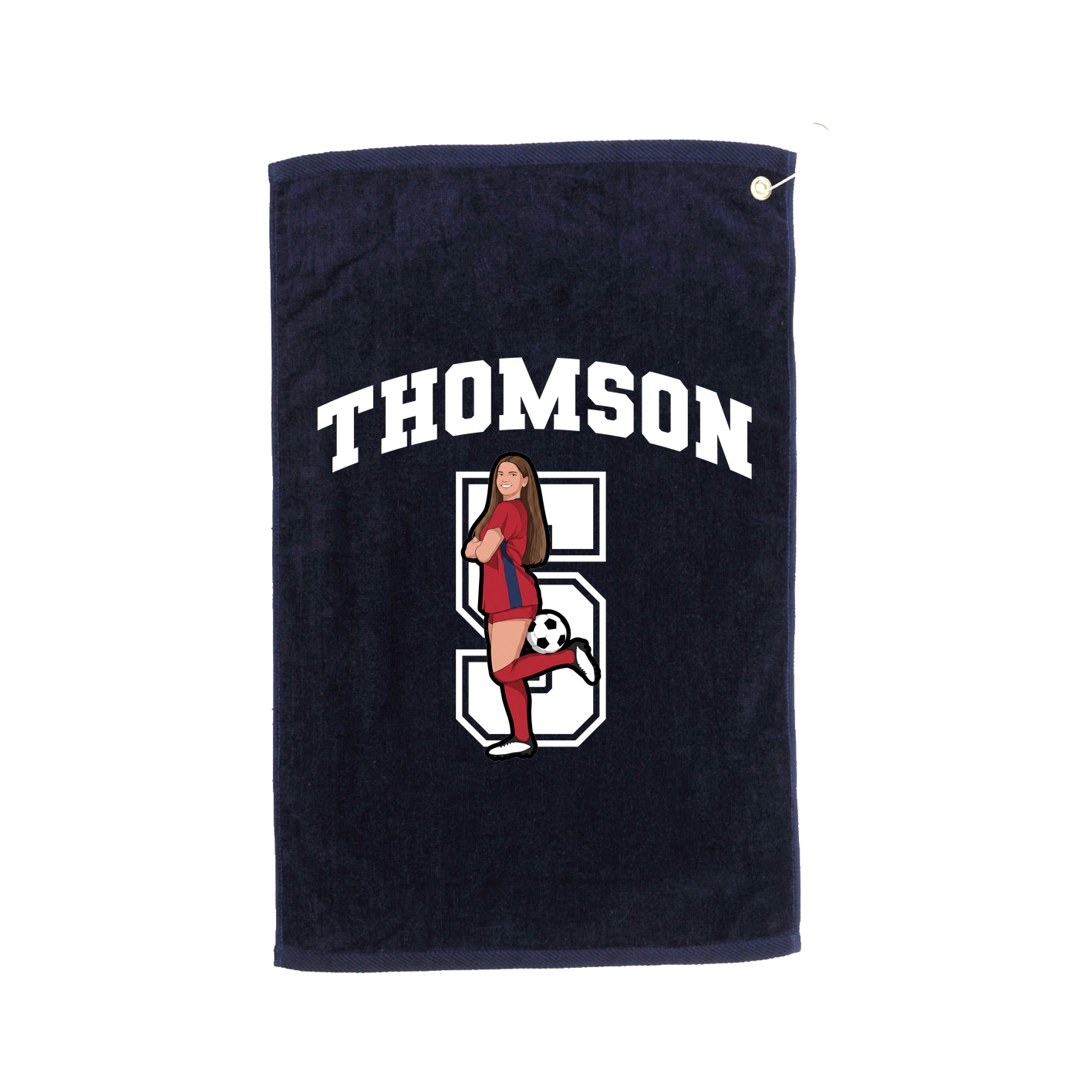 Golf Towel — Number in Navy