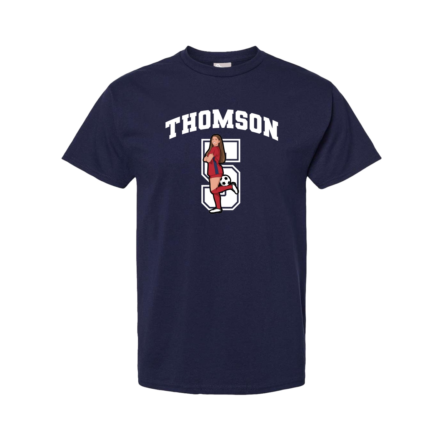 Youth Tee — Number in Navy