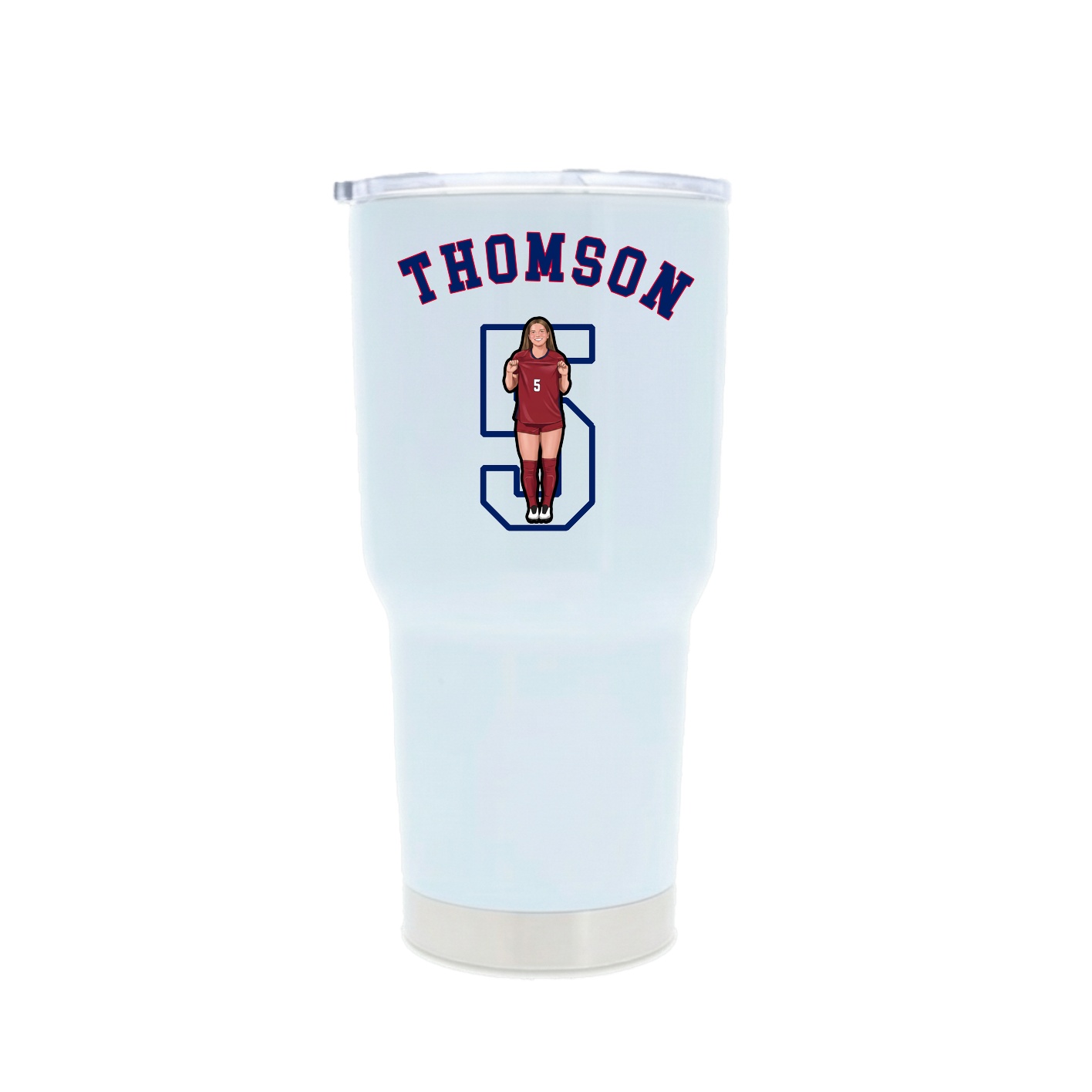 30oz Stainless Steel Tumbler — Shirsey Arch in White