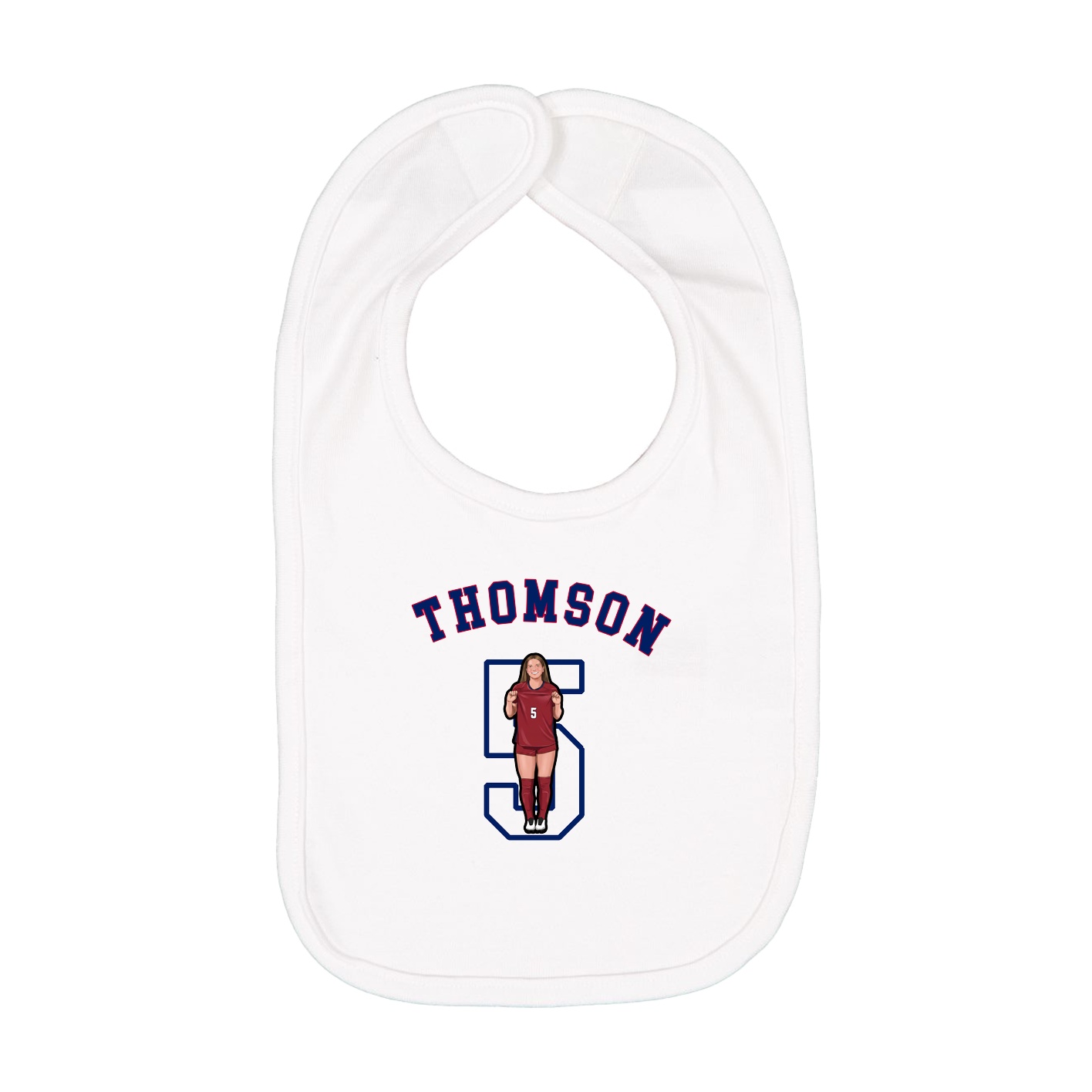 Infant Bib — Shirsey Arch in White
