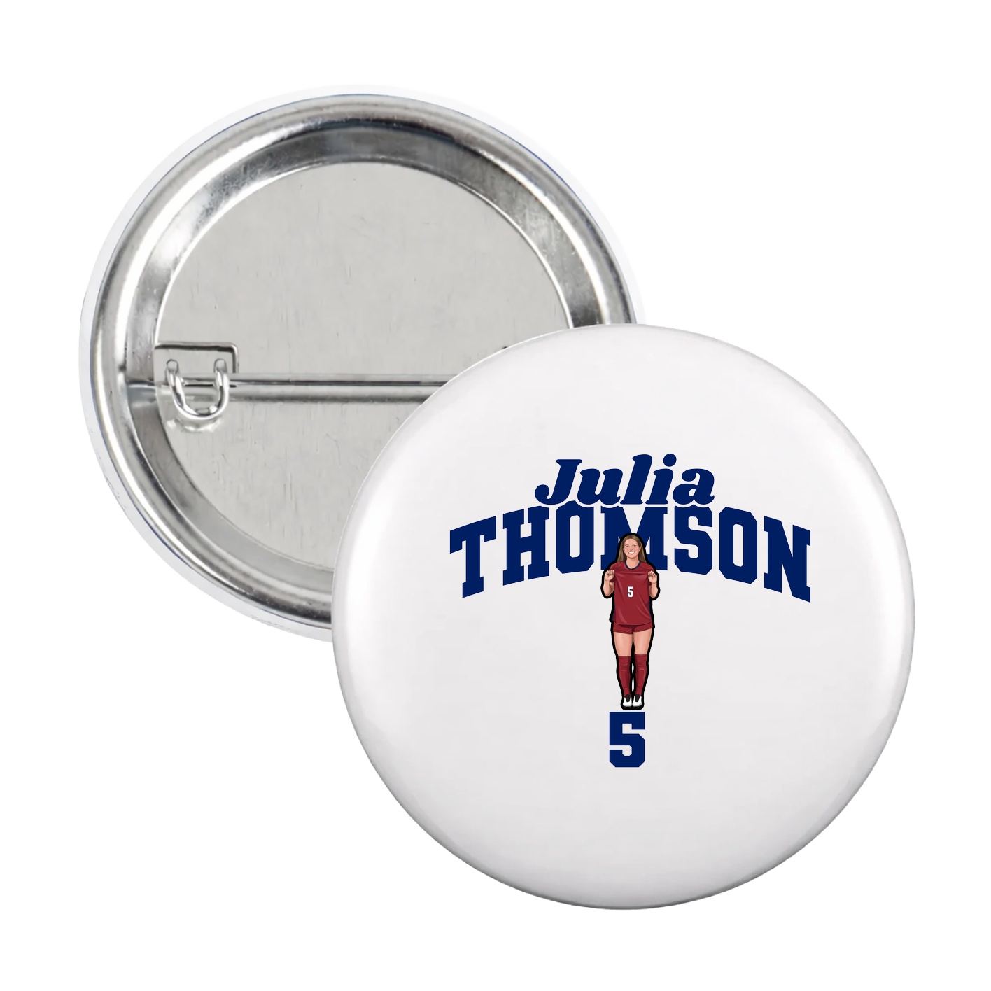 Game Day Button — Signature Arch in White
