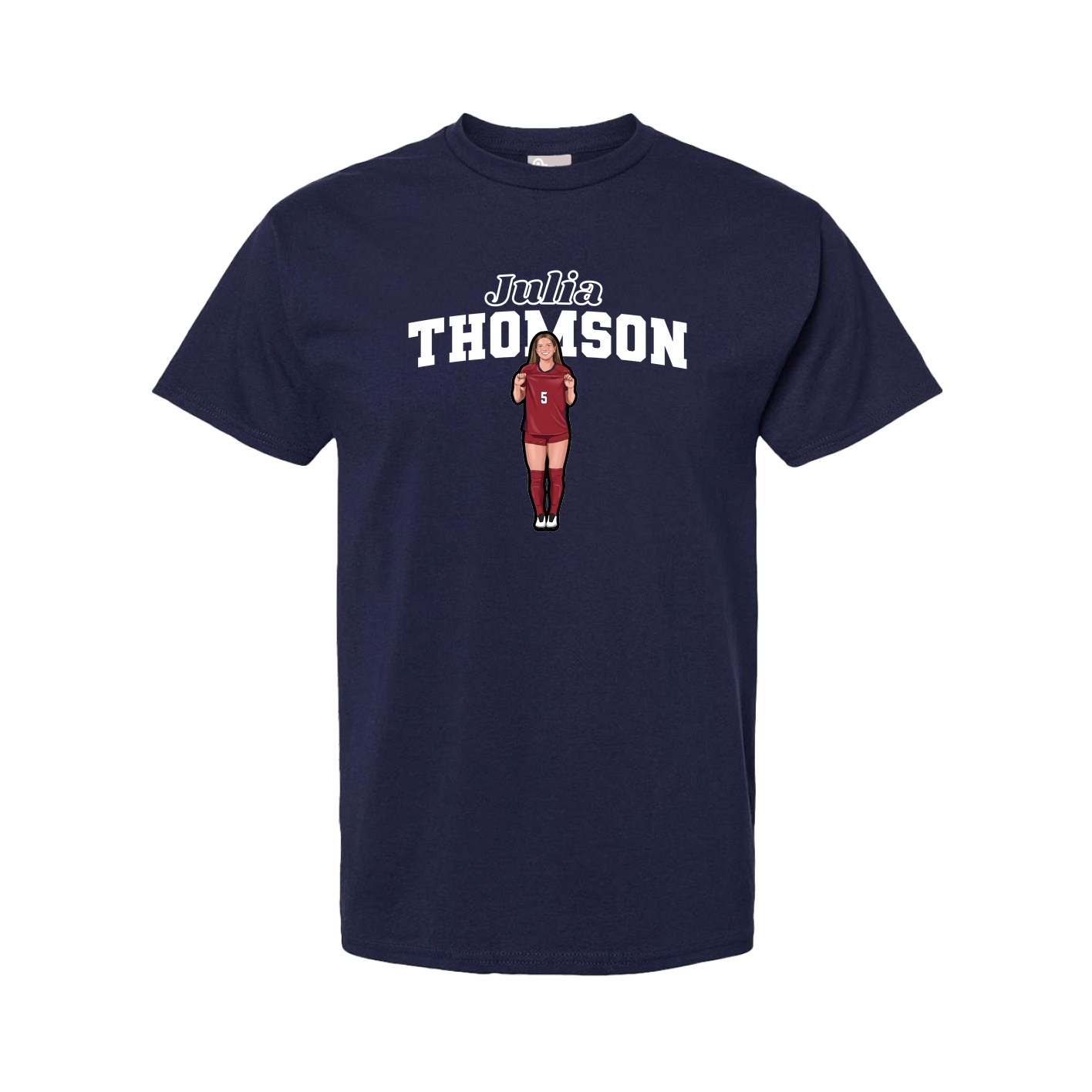 Youth Tee — Name Arch in Navy
