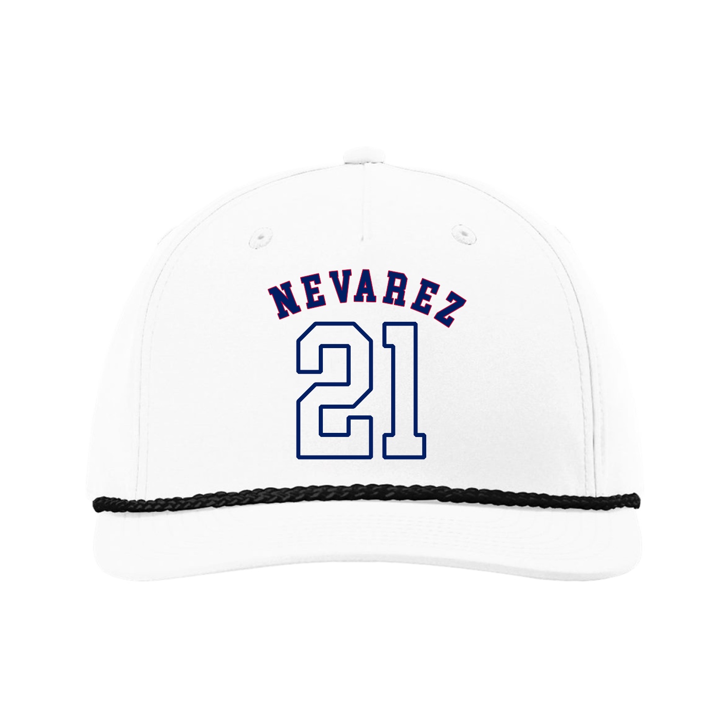 Five-Panel Classic Rope Cap — Shirsey Arch in White