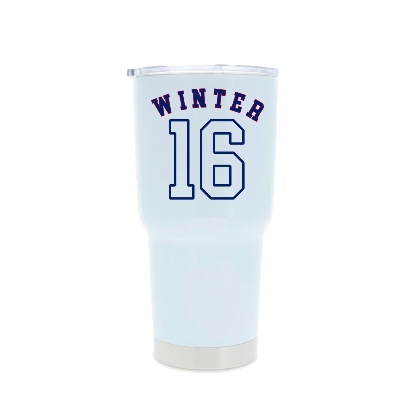 30oz Stainless Steel Tumbler — Shirsey Arch in White