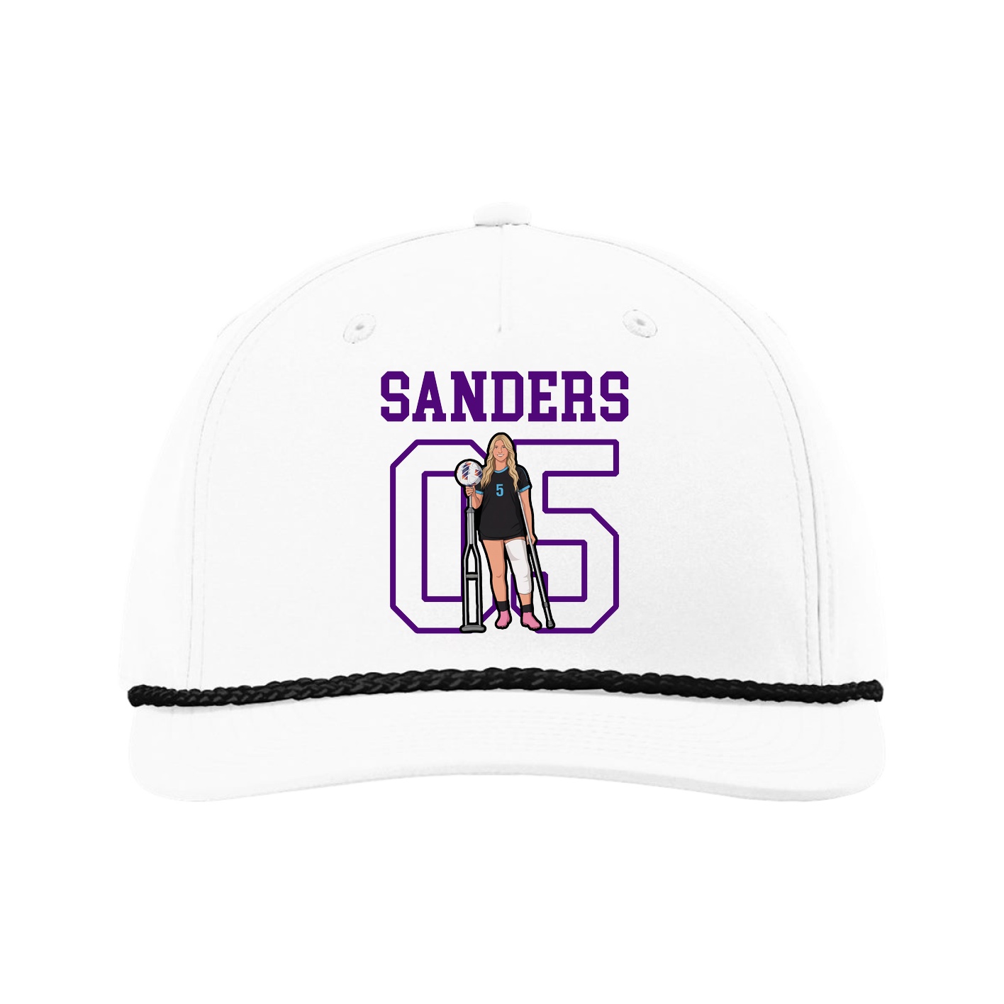 Five-Panel Classic Rope Cap — Shirsey in White