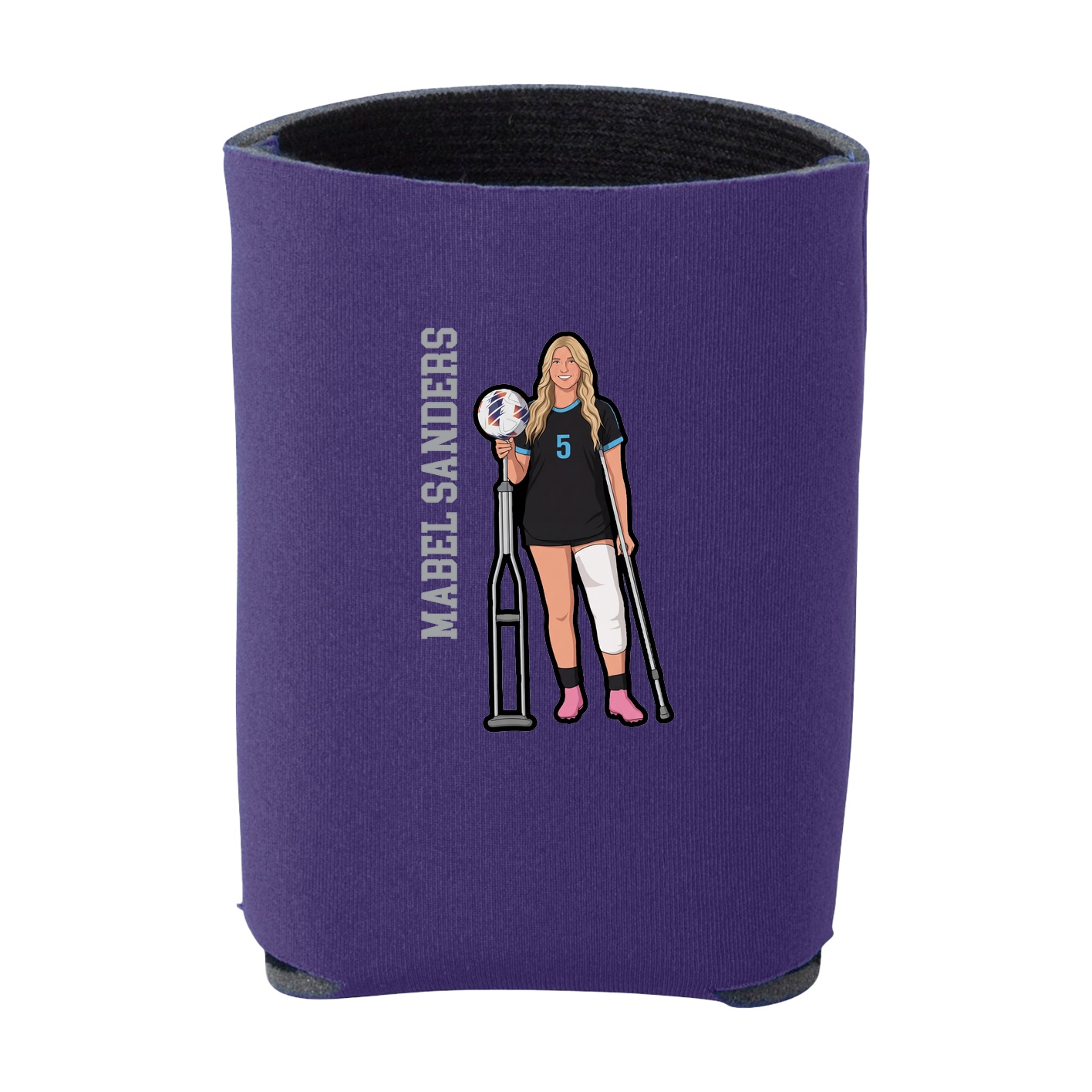Can Holder — Name Vertical in Purple