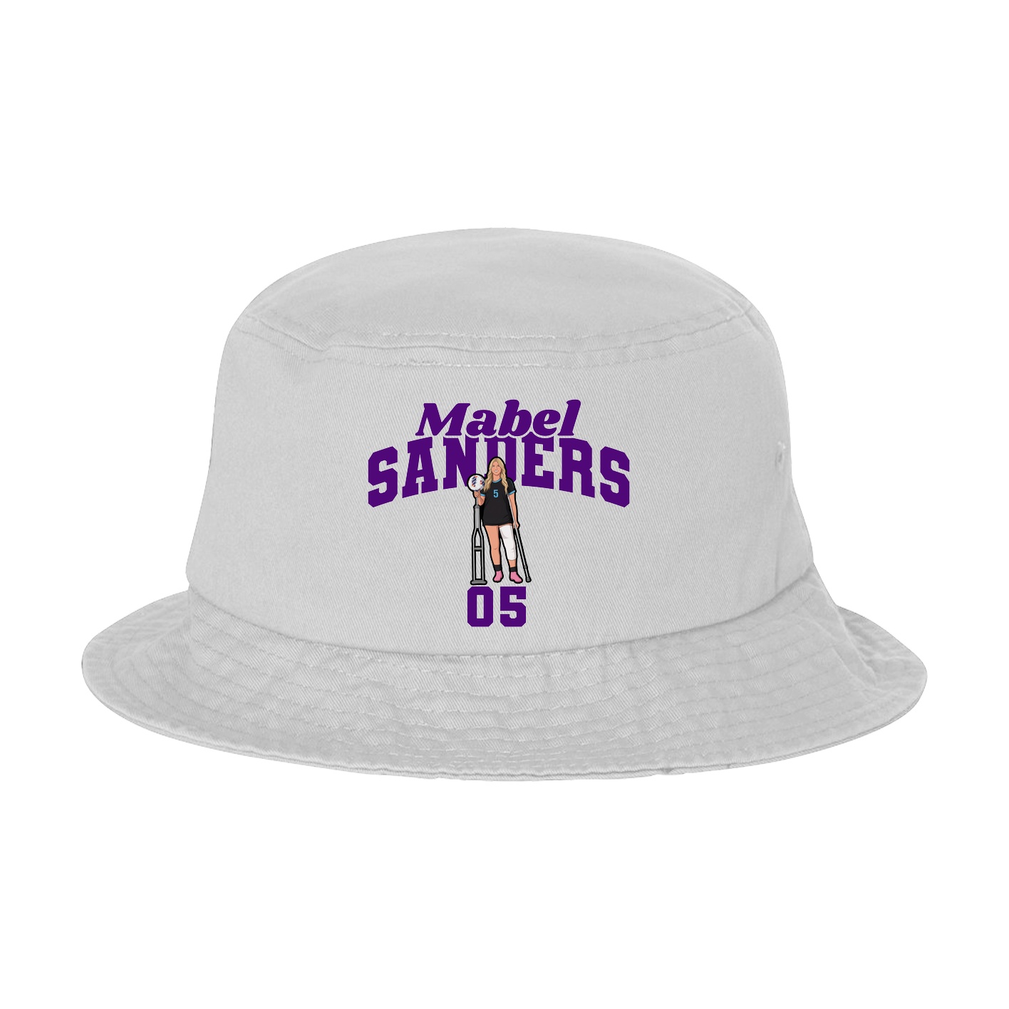 Bucket Cap — Signature Arch in White