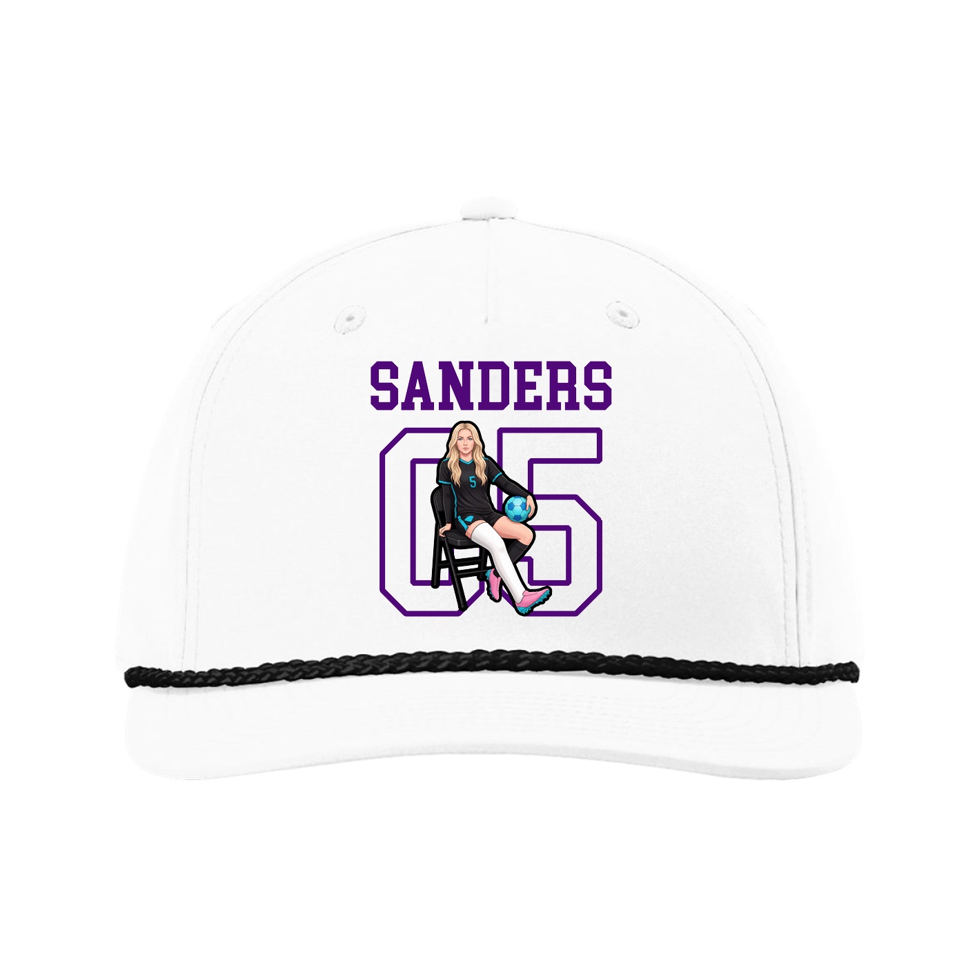 Five-Panel Classic Rope Cap — Shirsey in White