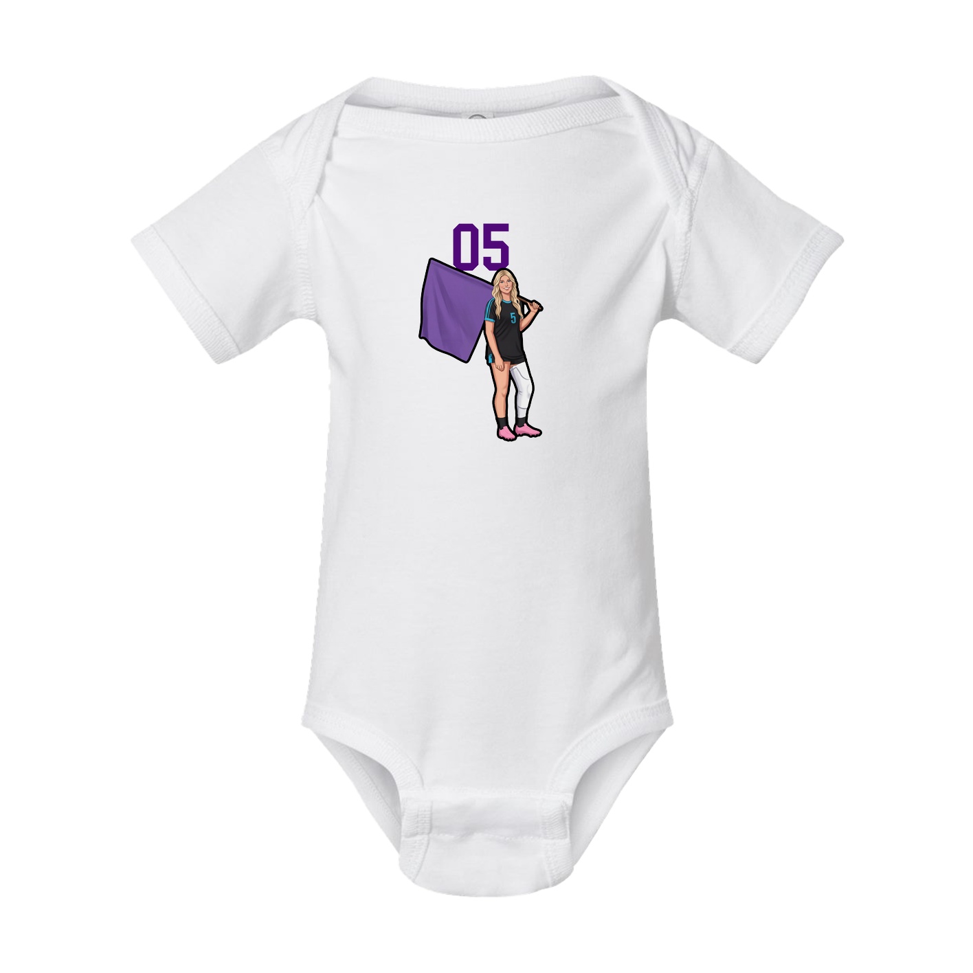 Baby Onesie — Number Top in White