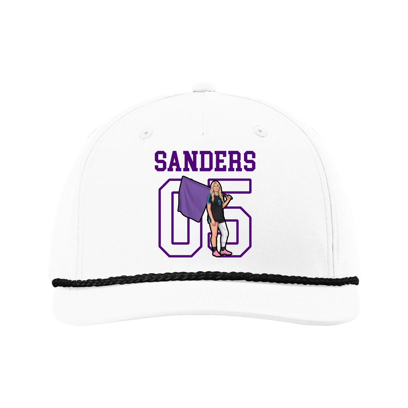 Five-Panel Classic Rope Cap — Shirsey in White