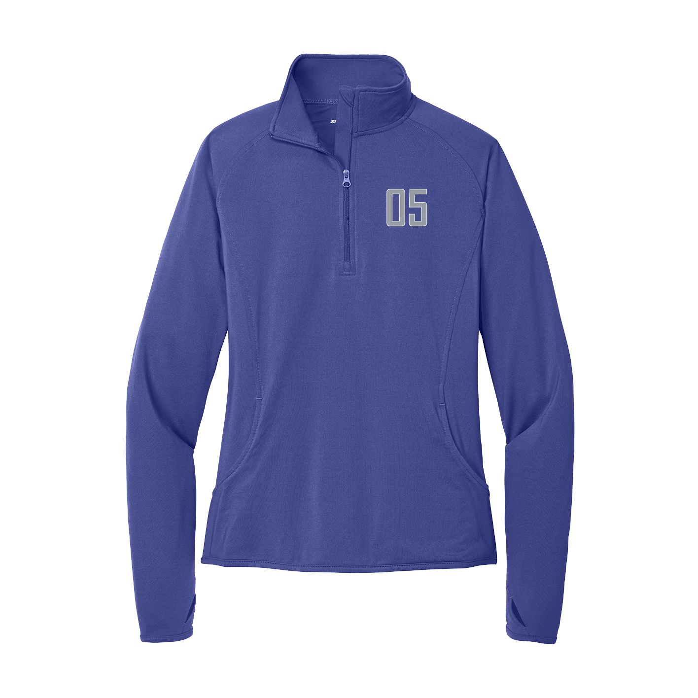 Women's Q-Zip Pullover — Front Shirsy in Purple