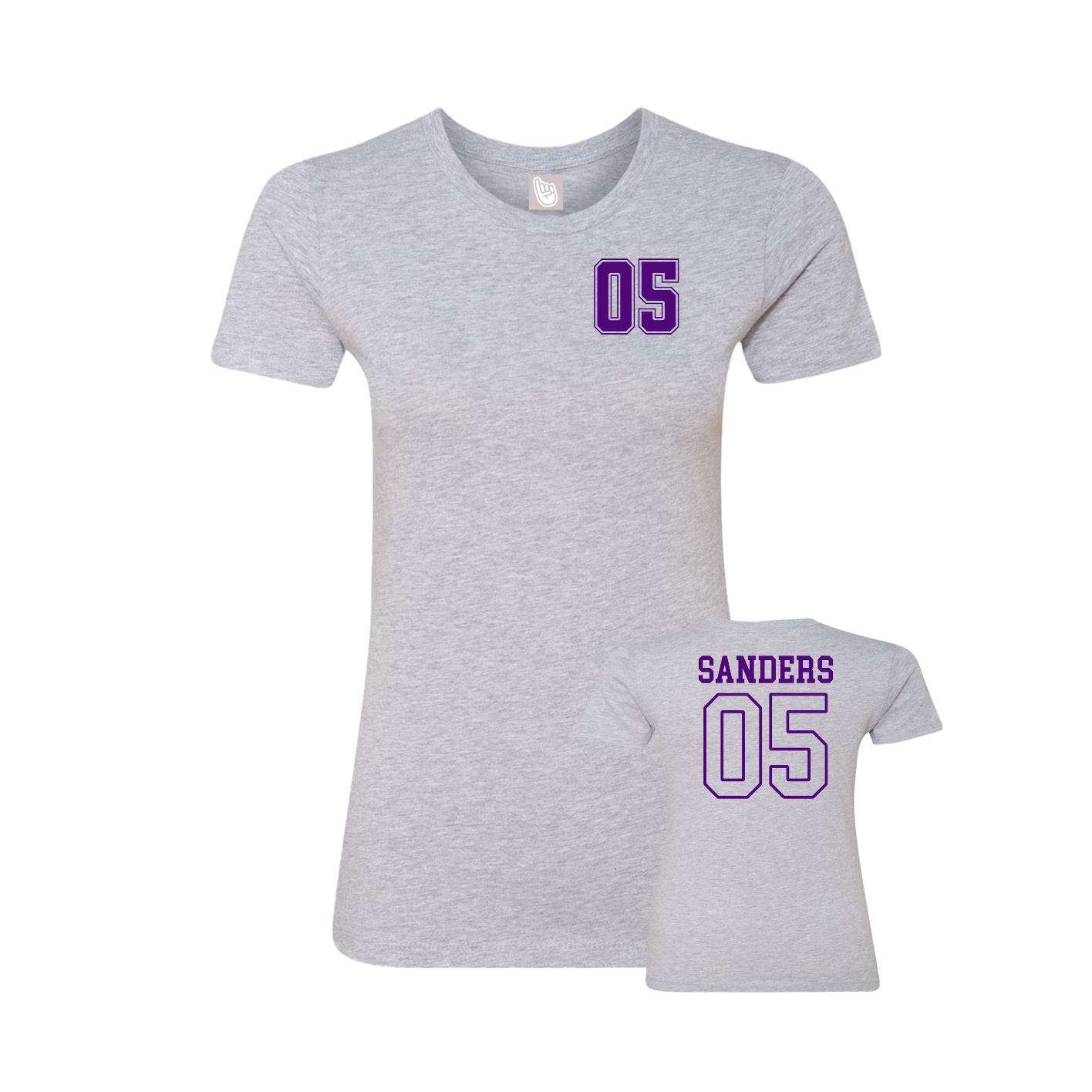 Womens Tee — Chest Back in Grey