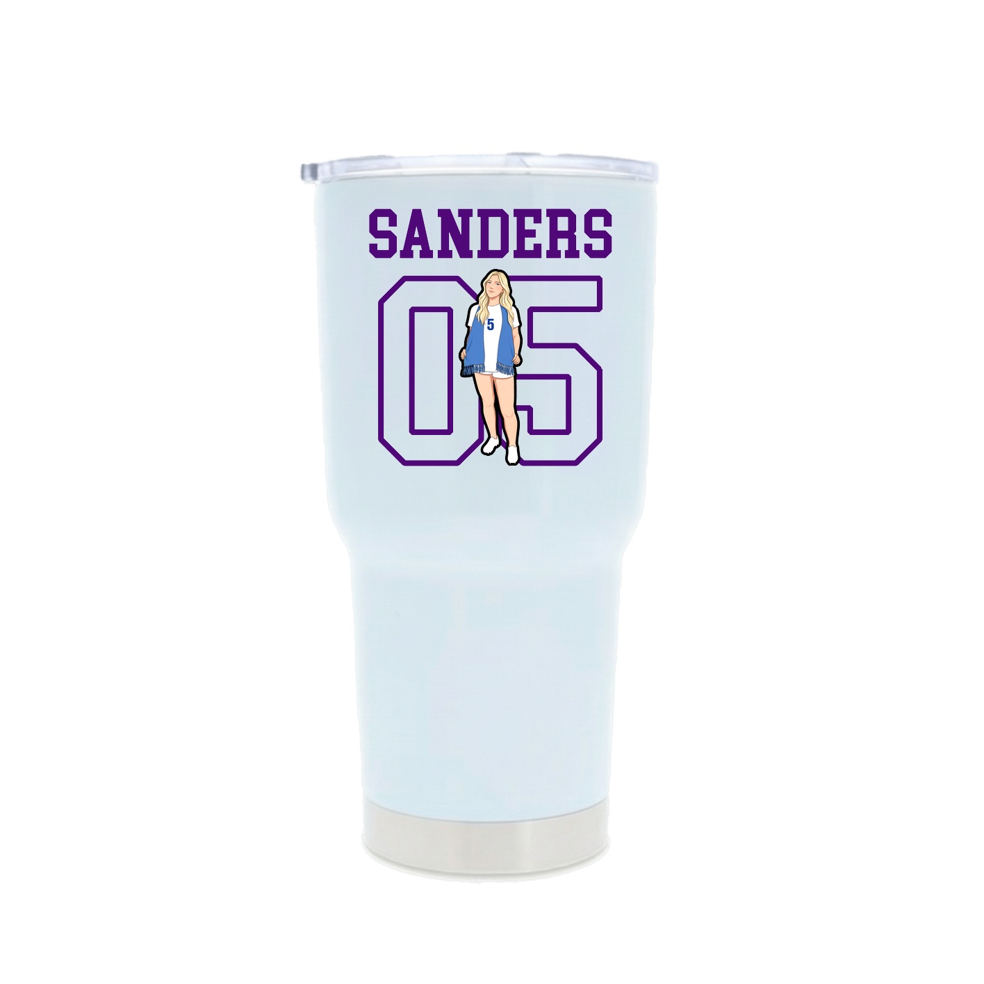 30oz Stainless Steel Tumbler — Shirsey in White
