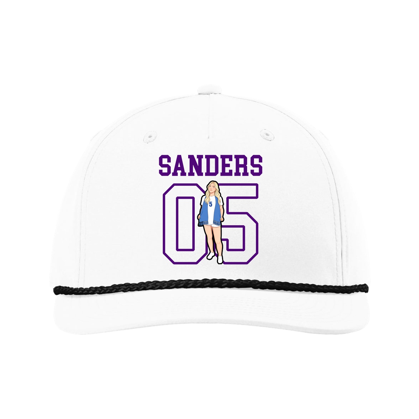 Five-Panel Classic Rope Cap — Shirsey in White