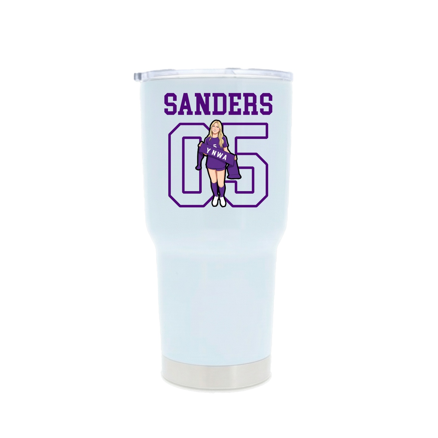 30oz Stainless Steel Tumbler — Shirsey in White