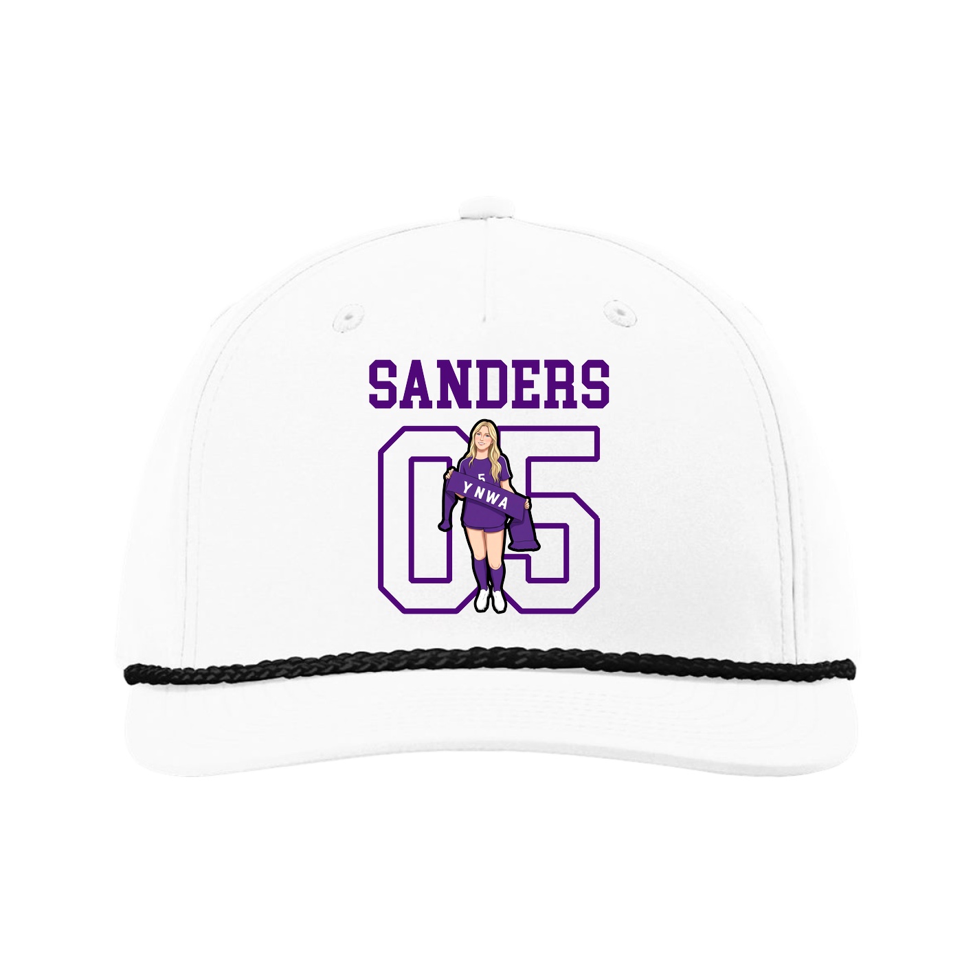 Five-Panel Classic Rope Cap — Shirsey in White