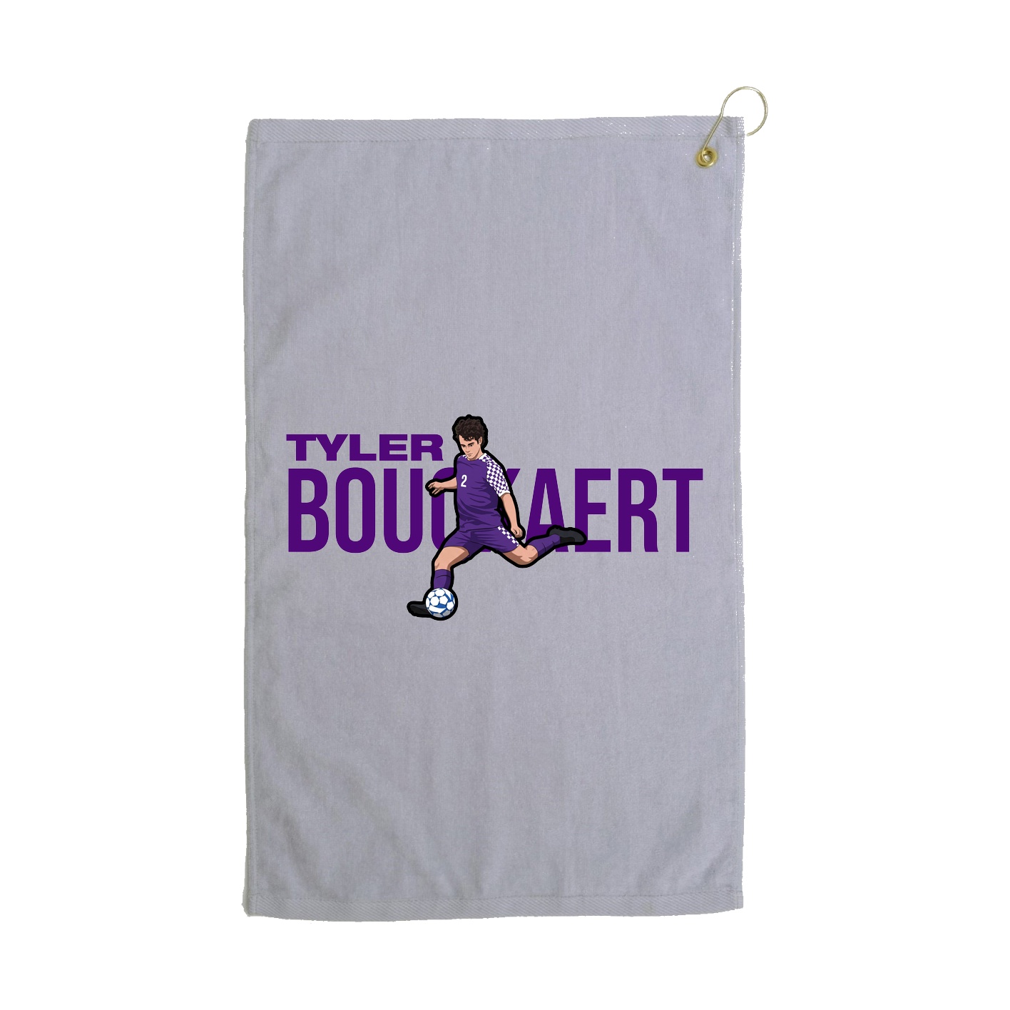 Golf Towel — Player Name in Grey