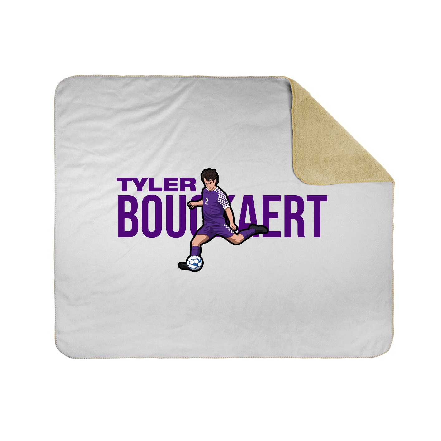 Throw Blanket — Player Name in White
